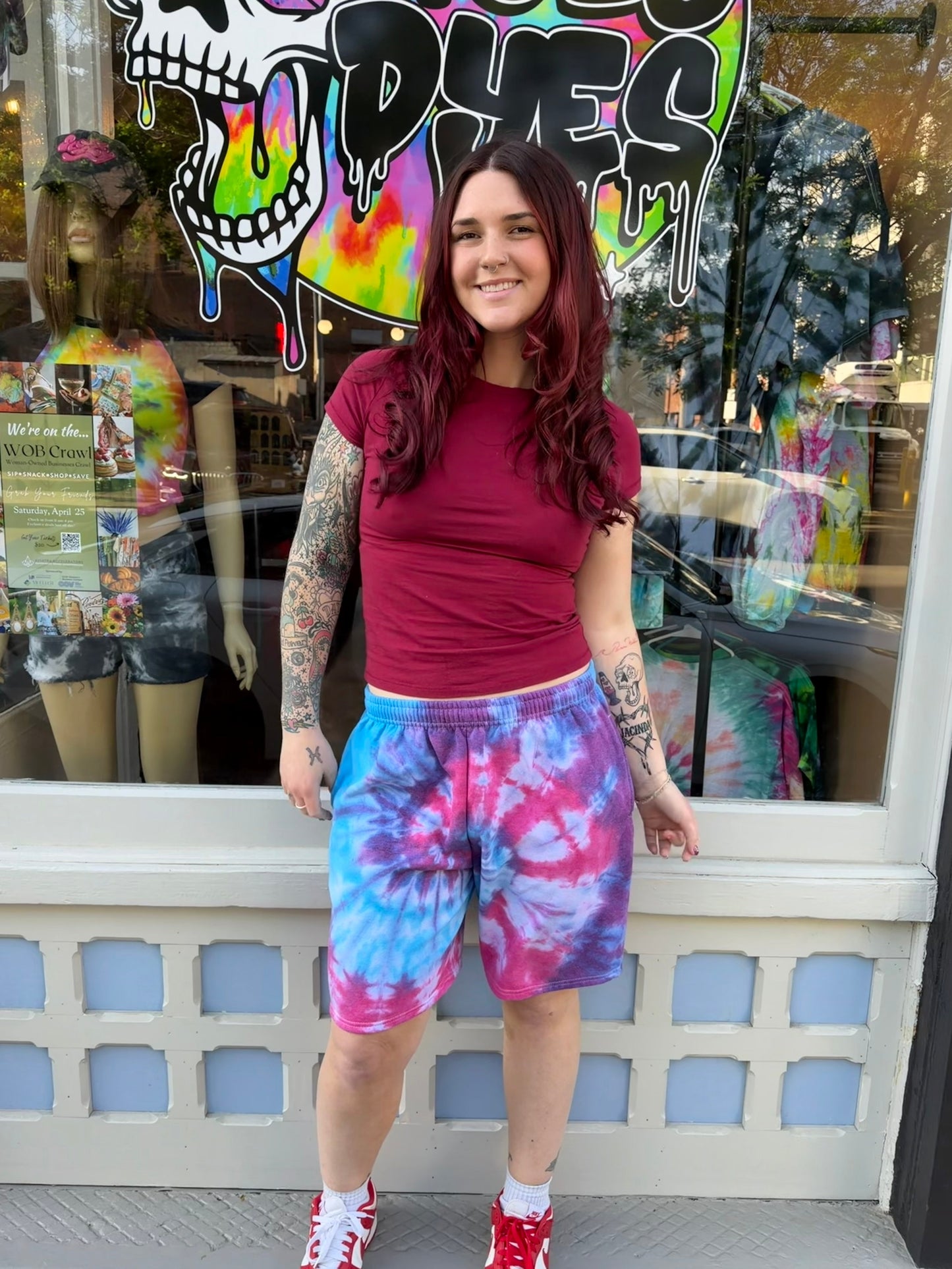 Cotton Candy Sweat Shorts Ready To Ship Dicey Dyes