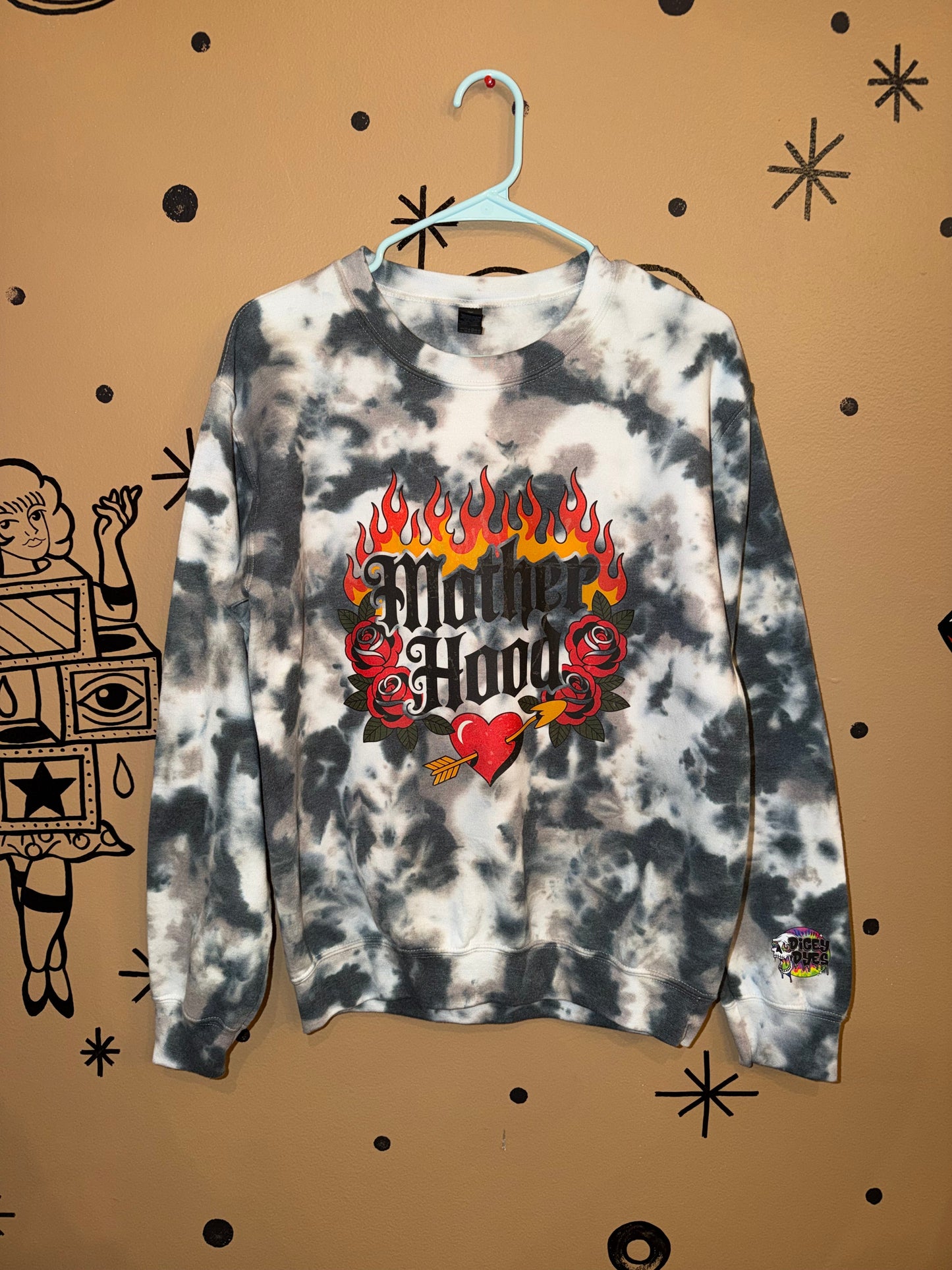 Motherhood Crewneck Dicey Dyes