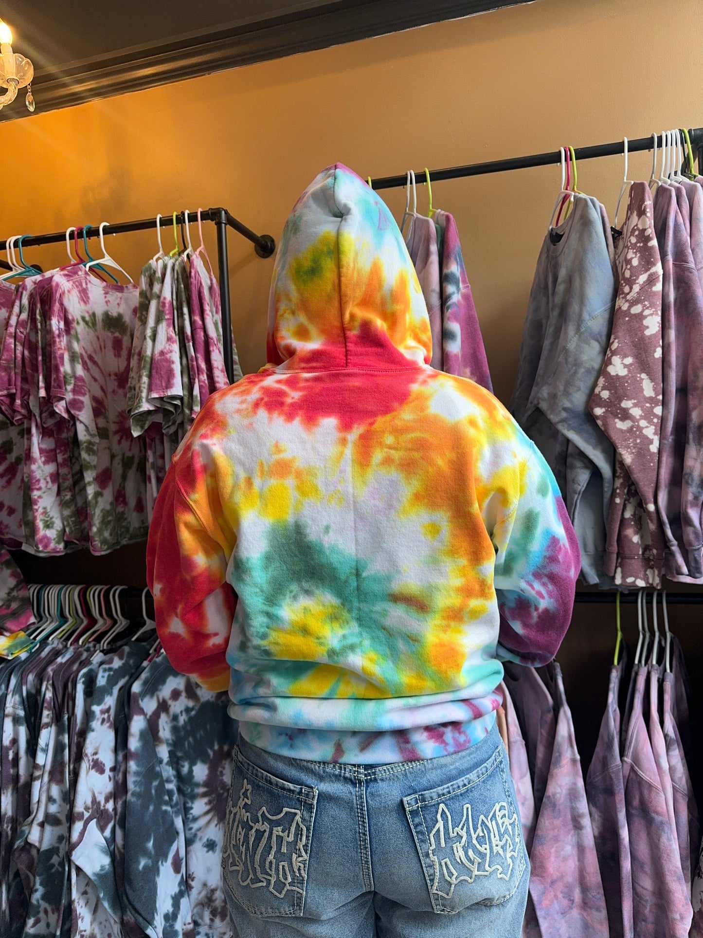 Bright Rainbow Zip Up Dicey Dyes