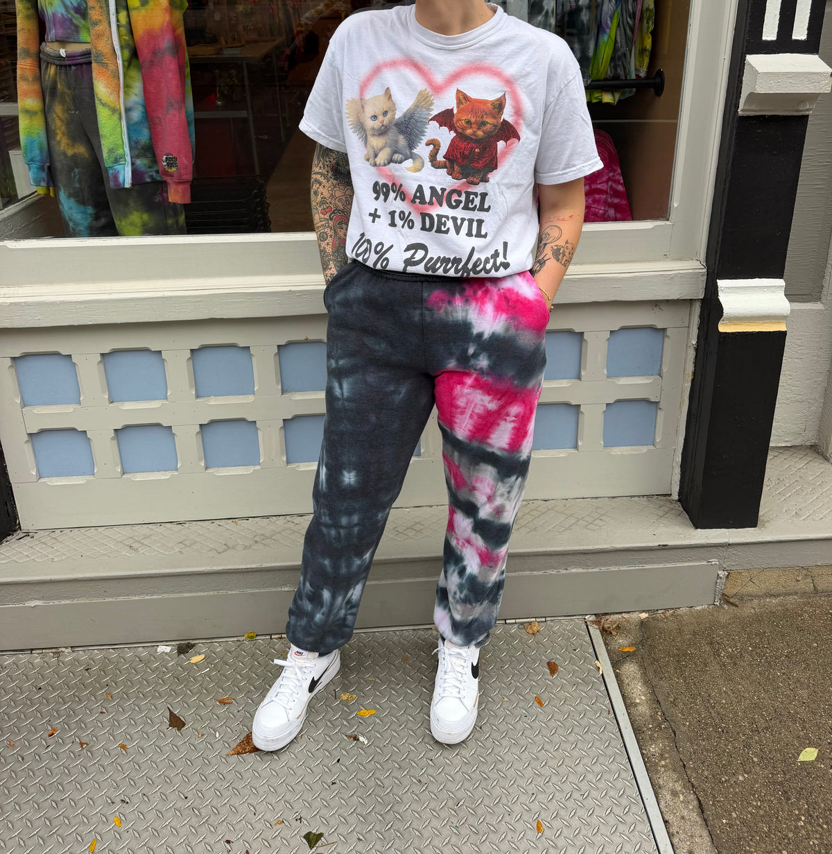 Split Dye Pink Smoke Sweatpants Dicey Dyes