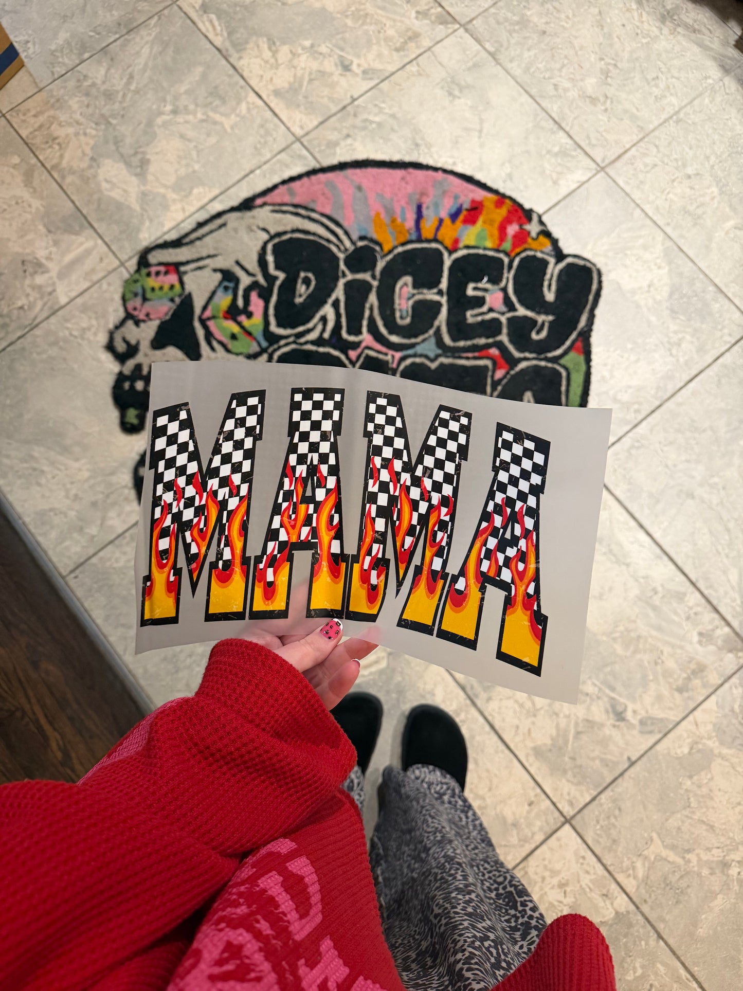 Flame Mama Screen Dicey Dyes