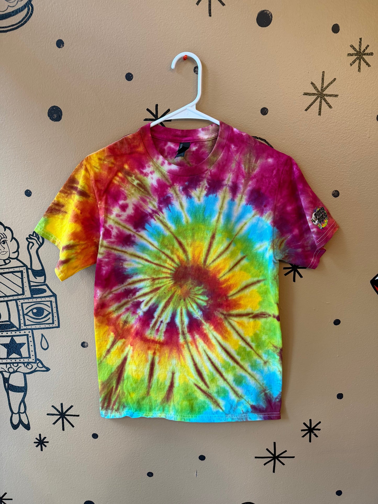 Hibiscus Rainbow T-Shirt Ready To Ship Dicey Dyes