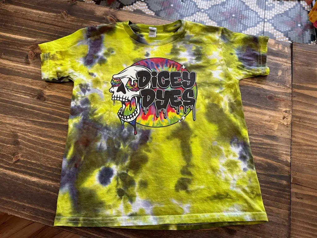 Pre-Order Youth Dicey Dyes Green & Black T-Shirts - Dicey Dyes