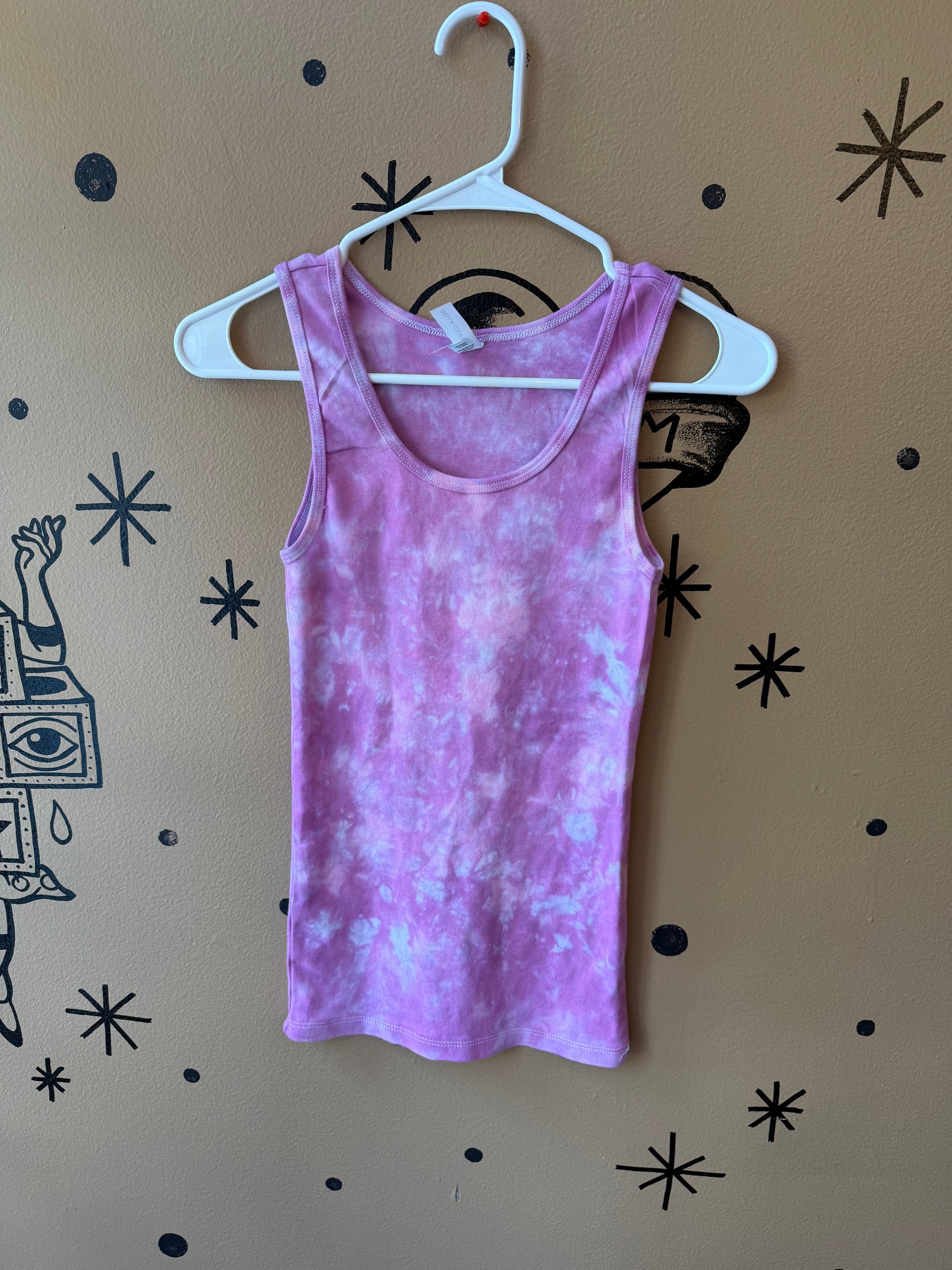 Pink Scrunch Tank Top Ready To Ship Dicey Dyes