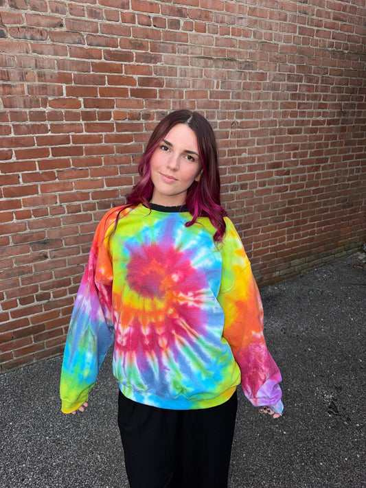 Bright Rainbow Crewneck Dicey Dyes