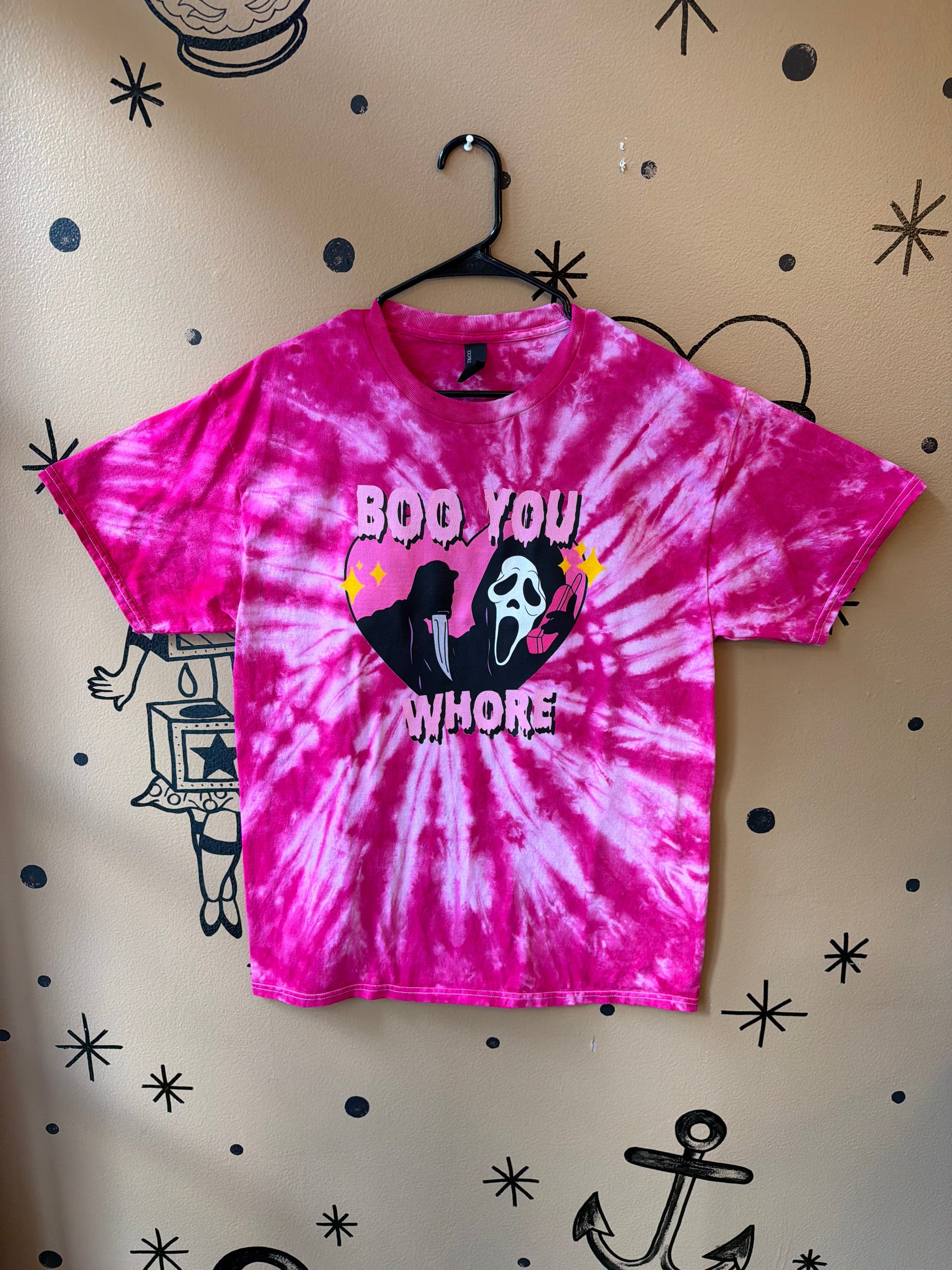 Boo You Ghost Face T-Shirt Dicey Dyes