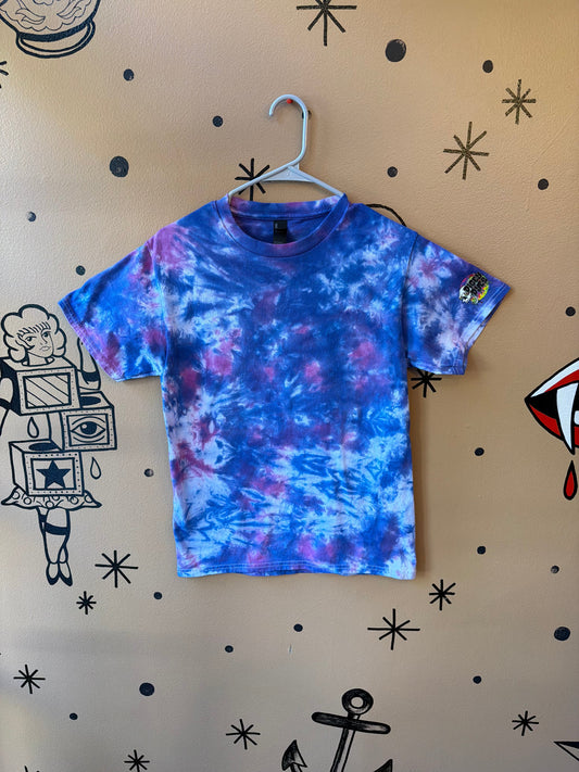 Blue Waffle Scrunch T-Shirt Ready to Ship Dicey Dyes
