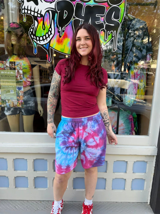 Cotton Candy Sweat Shorts Ready To Ship Dicey Dyes