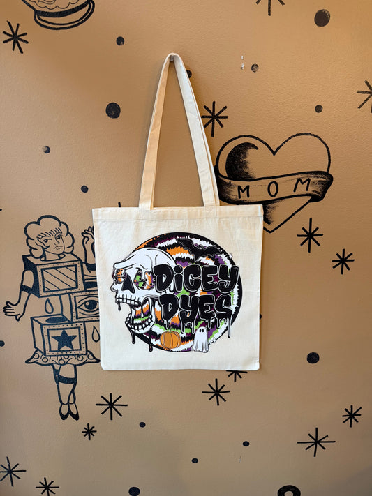 Halloween Dicey Dyes Logo Tote Bag Dicey Dyes