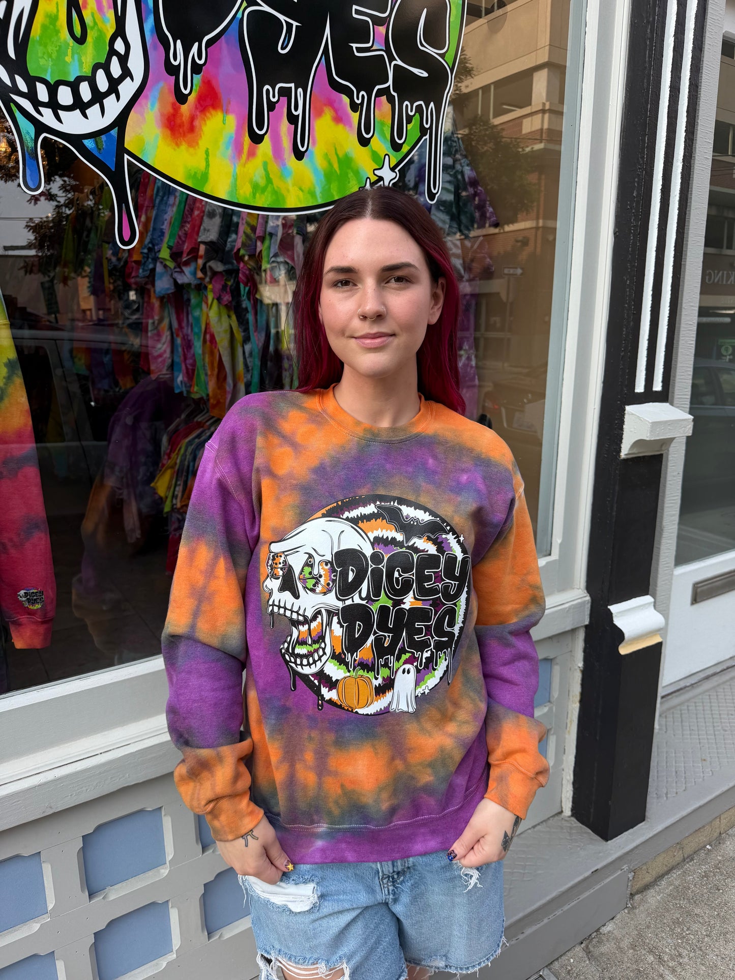 Dicey Logo Halloween Crewneck Dicey Dyes