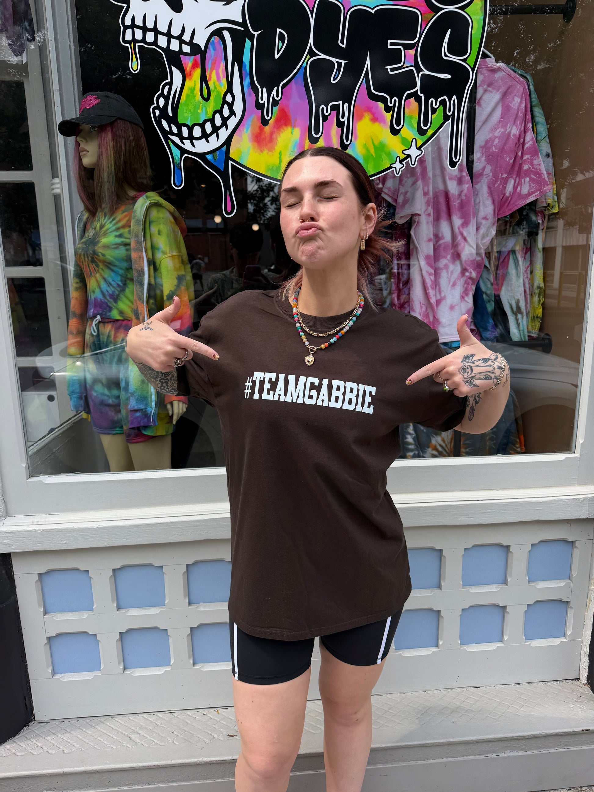 #TeamGabbie Heavy Weight Oversized T-Shirt Dicey Dyes