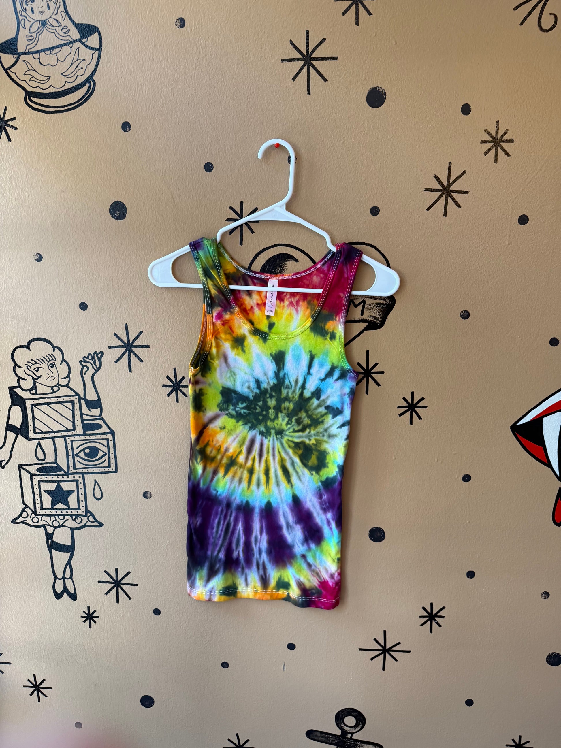 Dark Rainbow Tank Top Ready To Ship Dicey Dyes