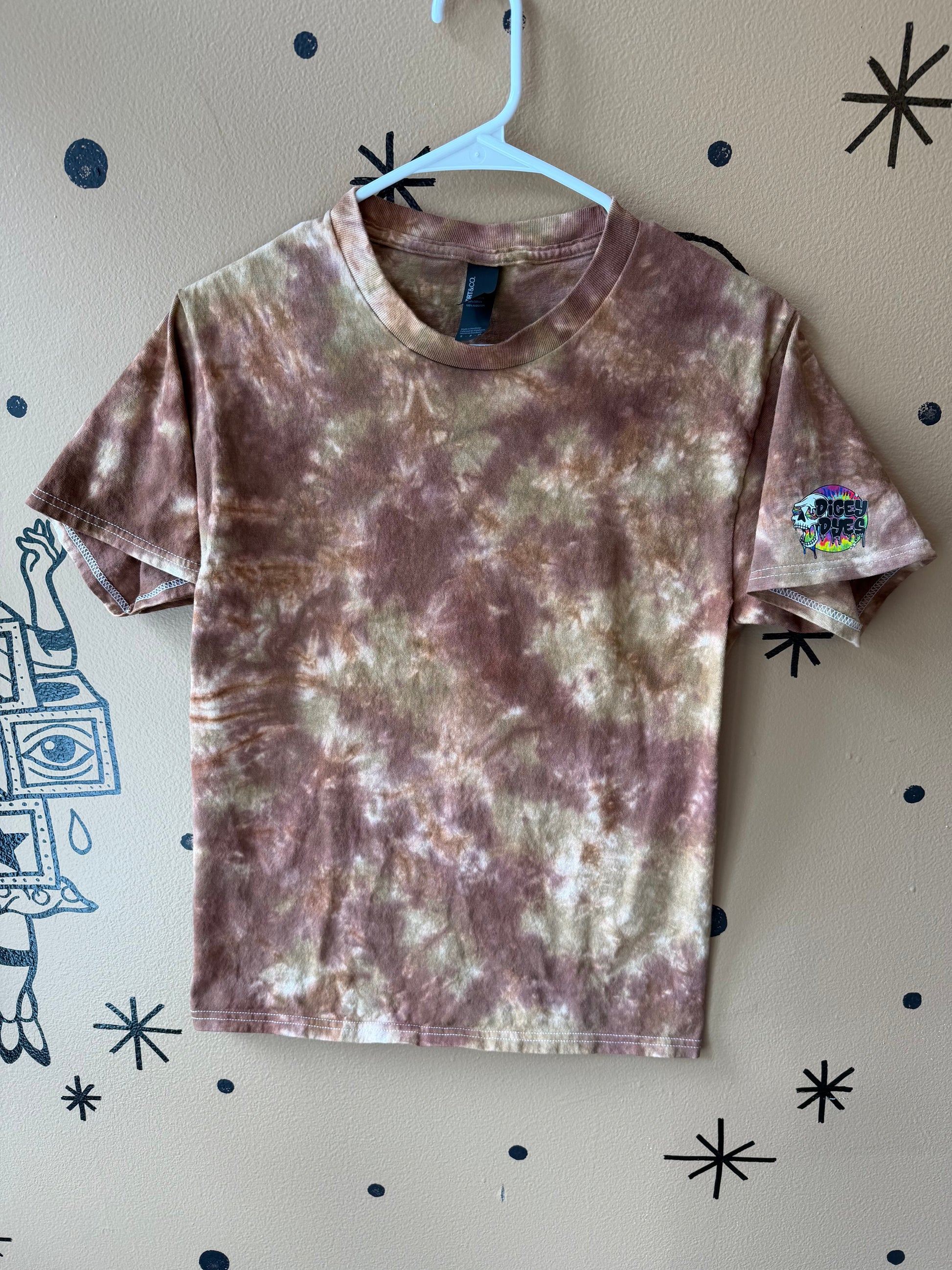Brown Scrunch T-Shirt Ready To Ship Dicey Dyes