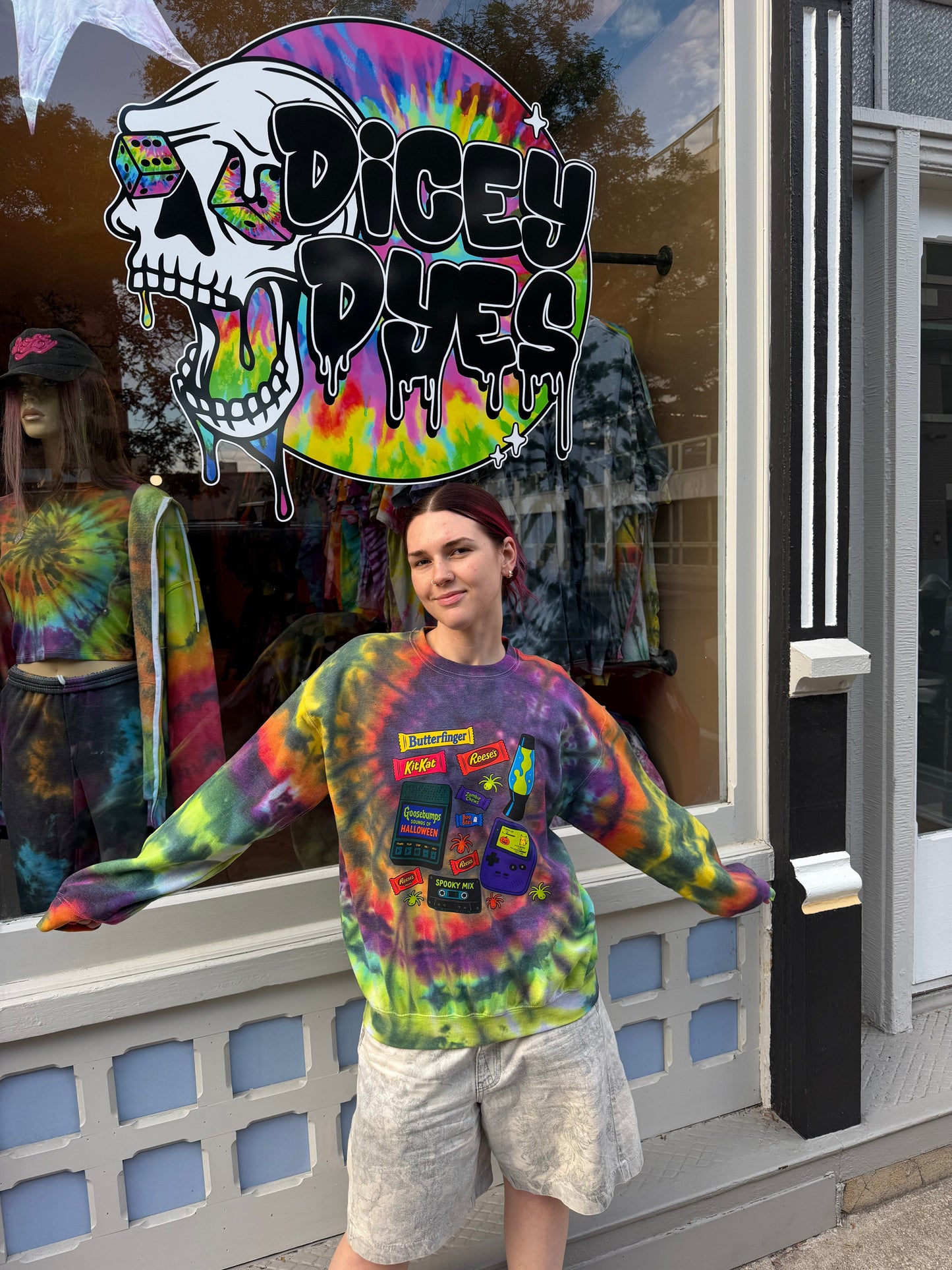 Halloween Sweet Treat Crewneck Dicey Dyes