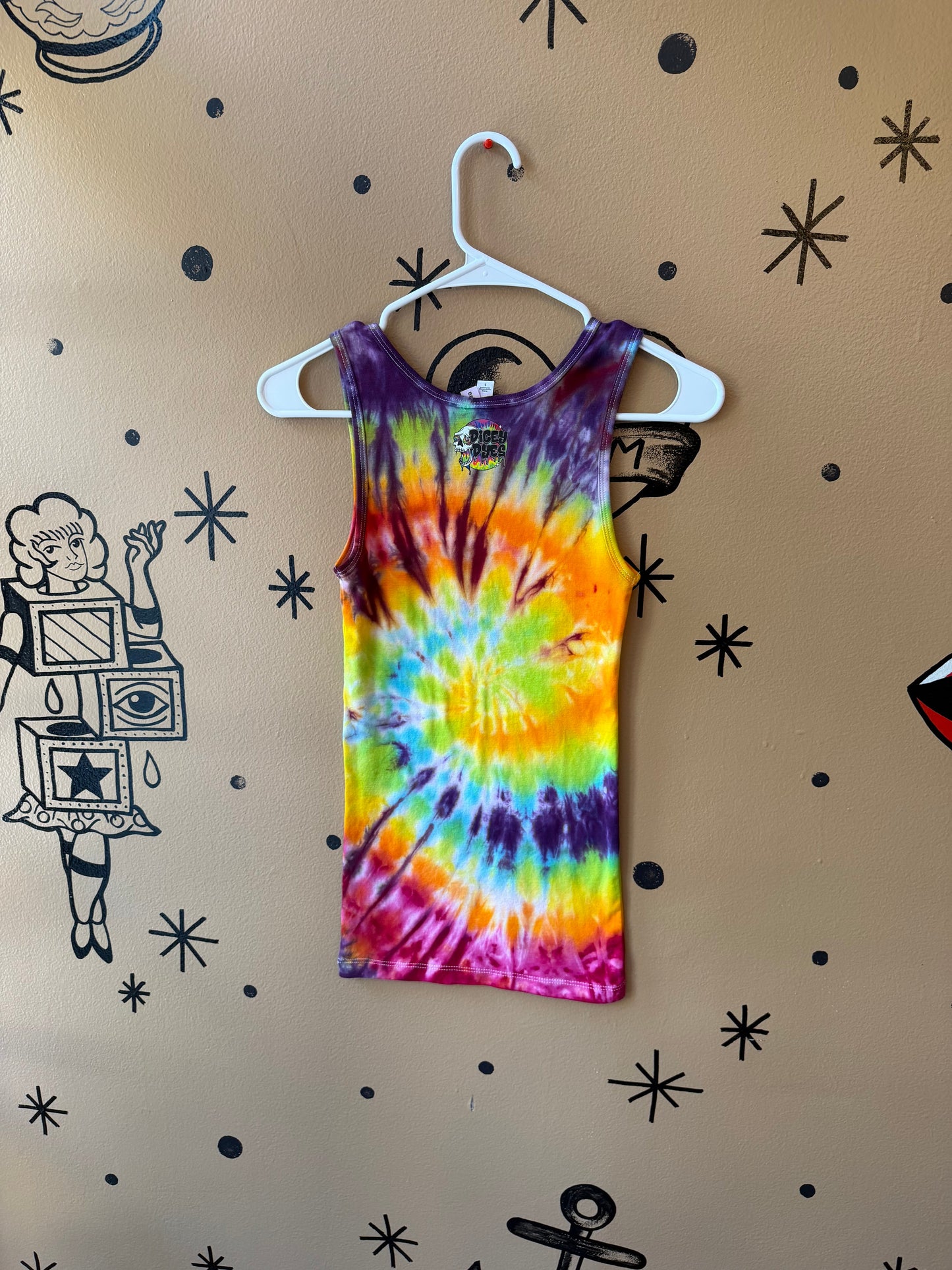 Neon Rainbow Tank Top Ready To Ship Dicey Dyes