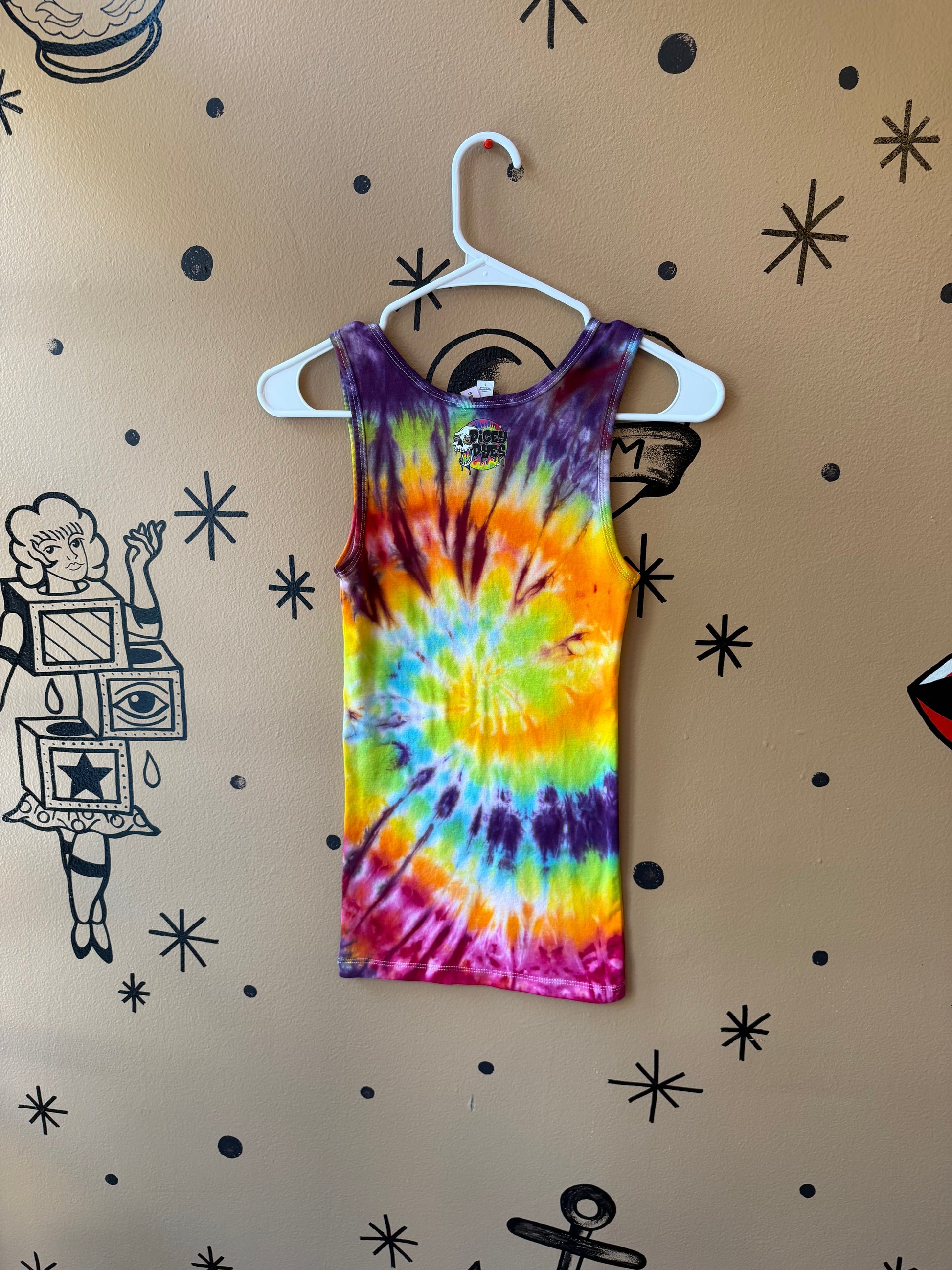 Neon Rainbow Tank Top Ready To Ship Dicey Dyes