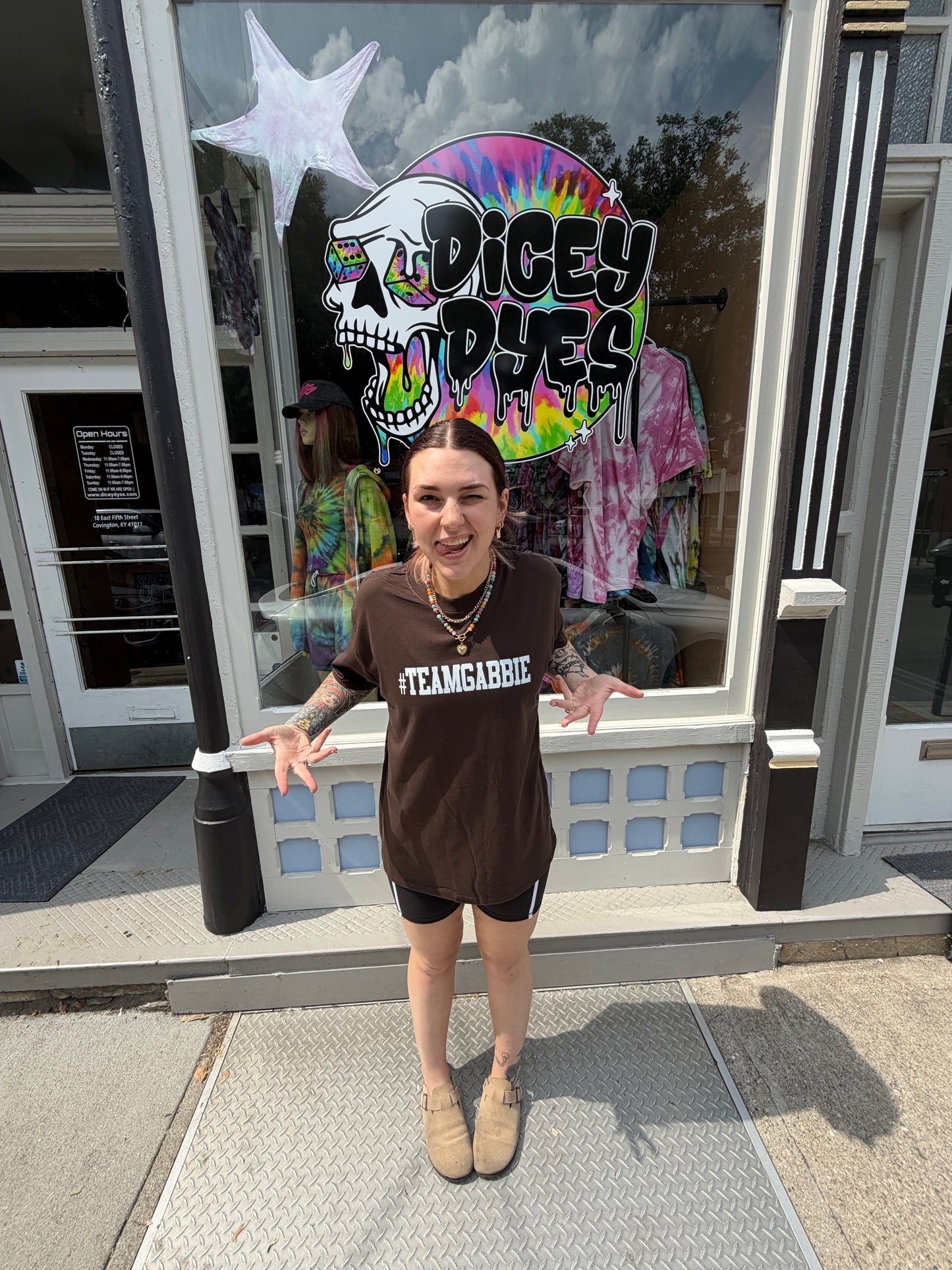 #TeamGabbie Heavy Weight Oversized T-Shirt Dicey Dyes