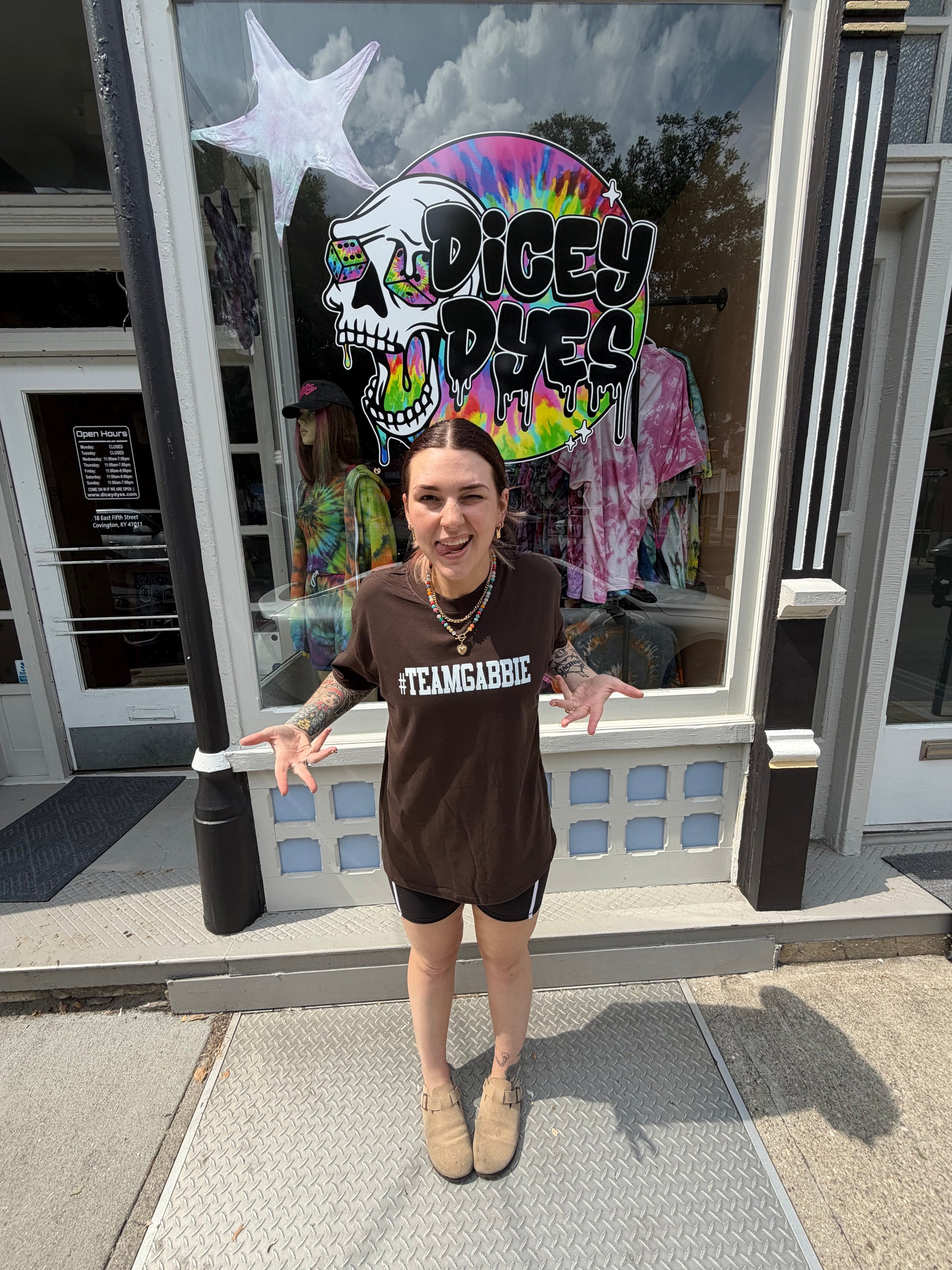 #TeamGabbie Heavy Weight Oversized T-Shirt Dicey Dyes