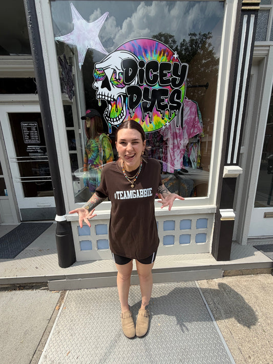 #TeamGabbie Heavy Weight Oversized T-Shirt Dicey Dyes