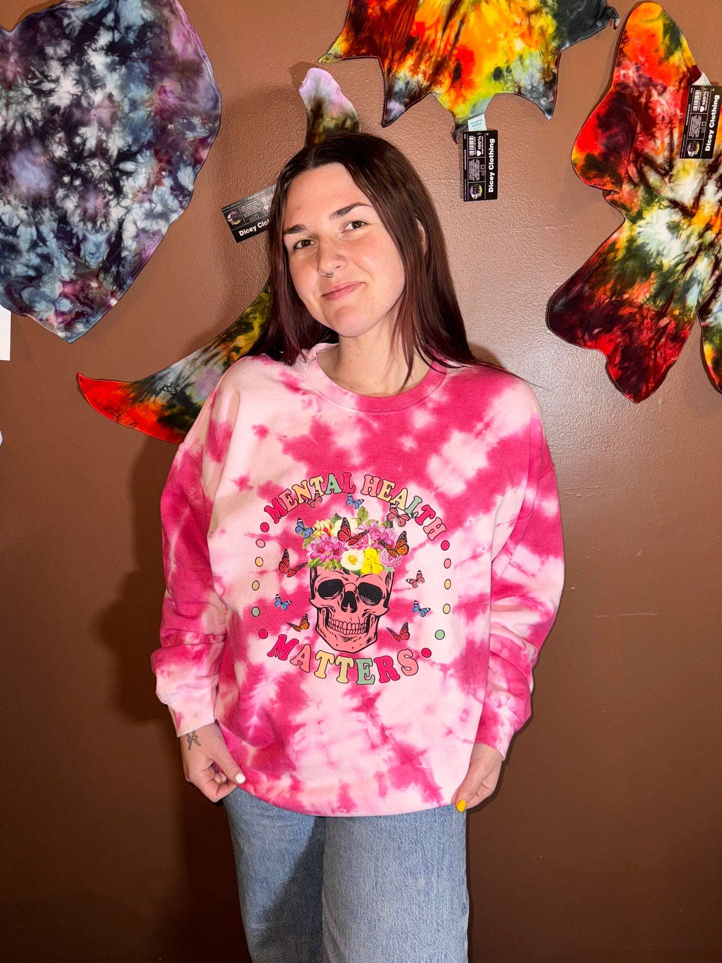 Mental Health Matters Crewneck Dicey Dyes