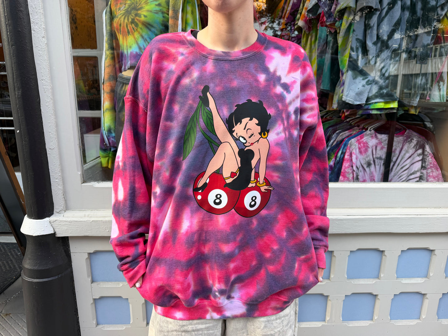 8 Ball Betty Crewneck Dicey Dyes