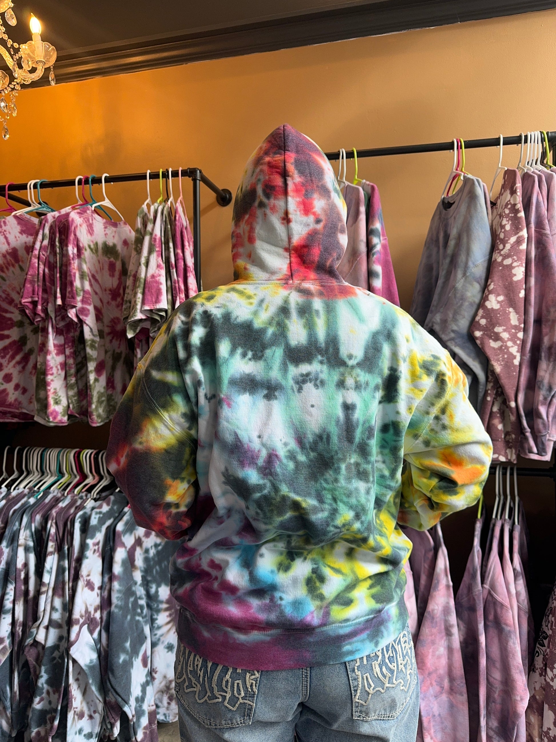 Dark Rainbow Hoodie Dicey Dyes