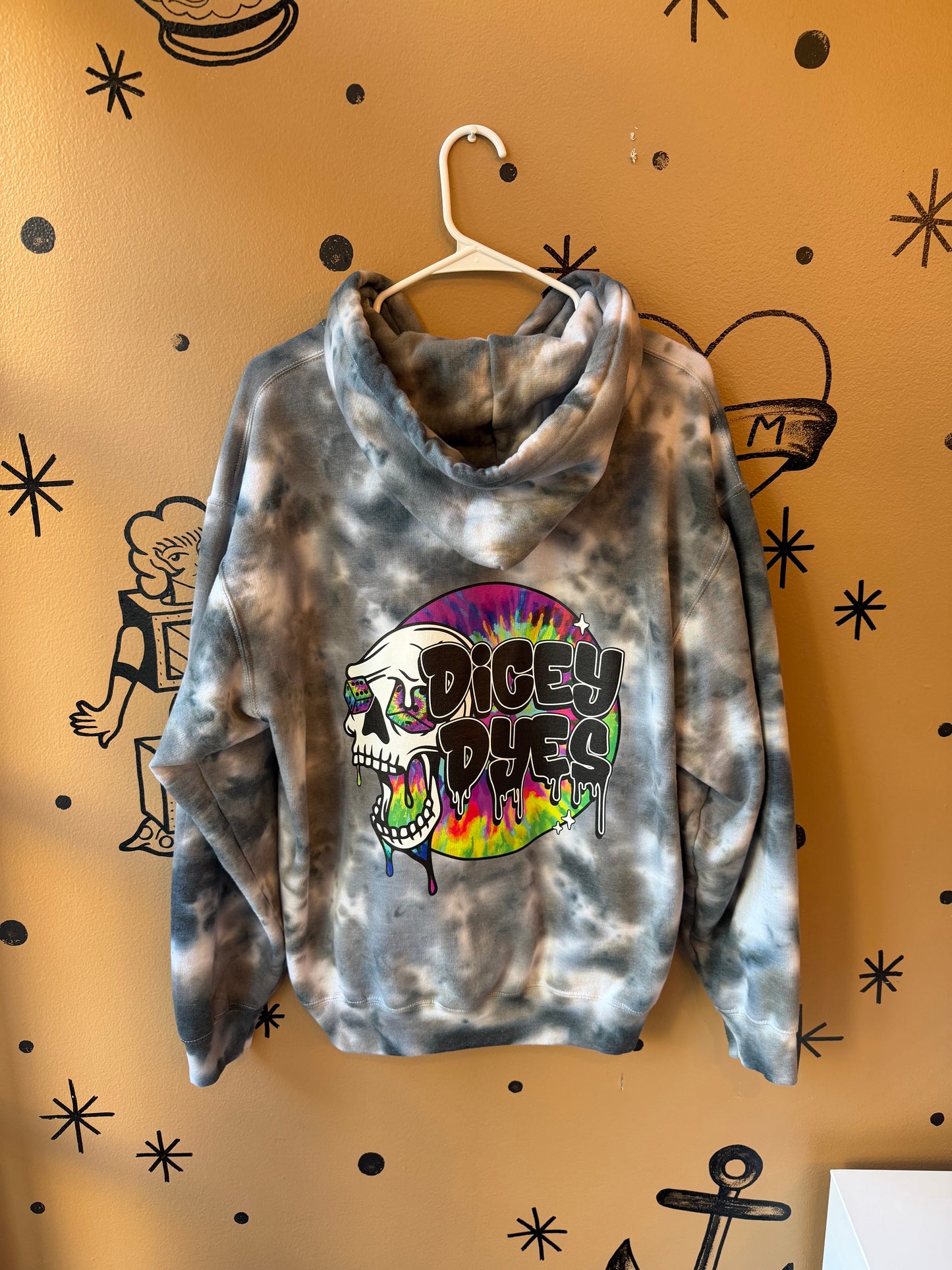 Charcoal Dicey Zip-Up Dicey Dyes