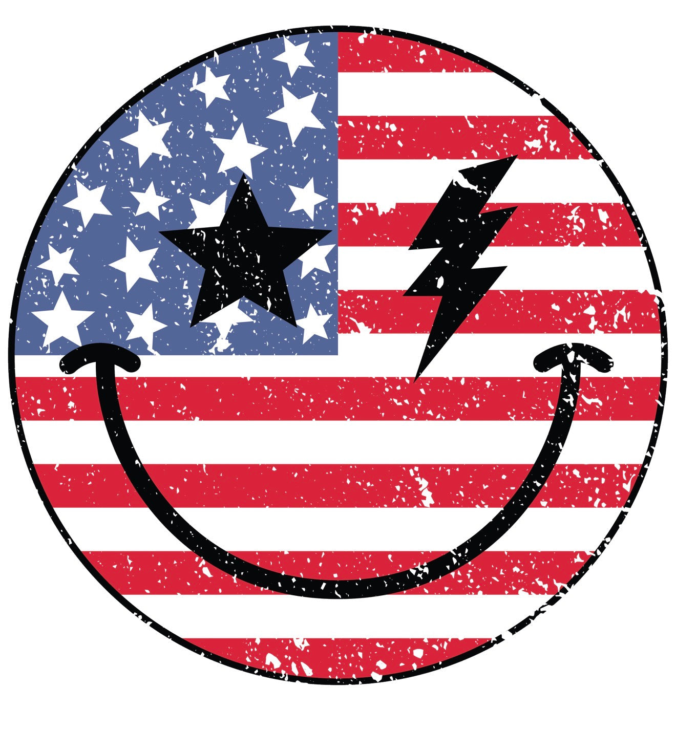 American Smiley Screen Dicey Dyes
