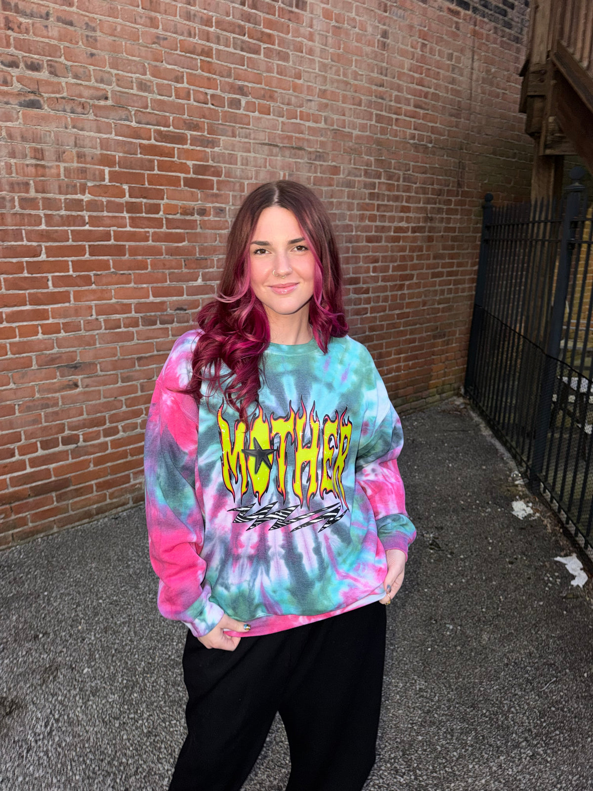 Graffiti Mother Crewneck Dicey Dyes