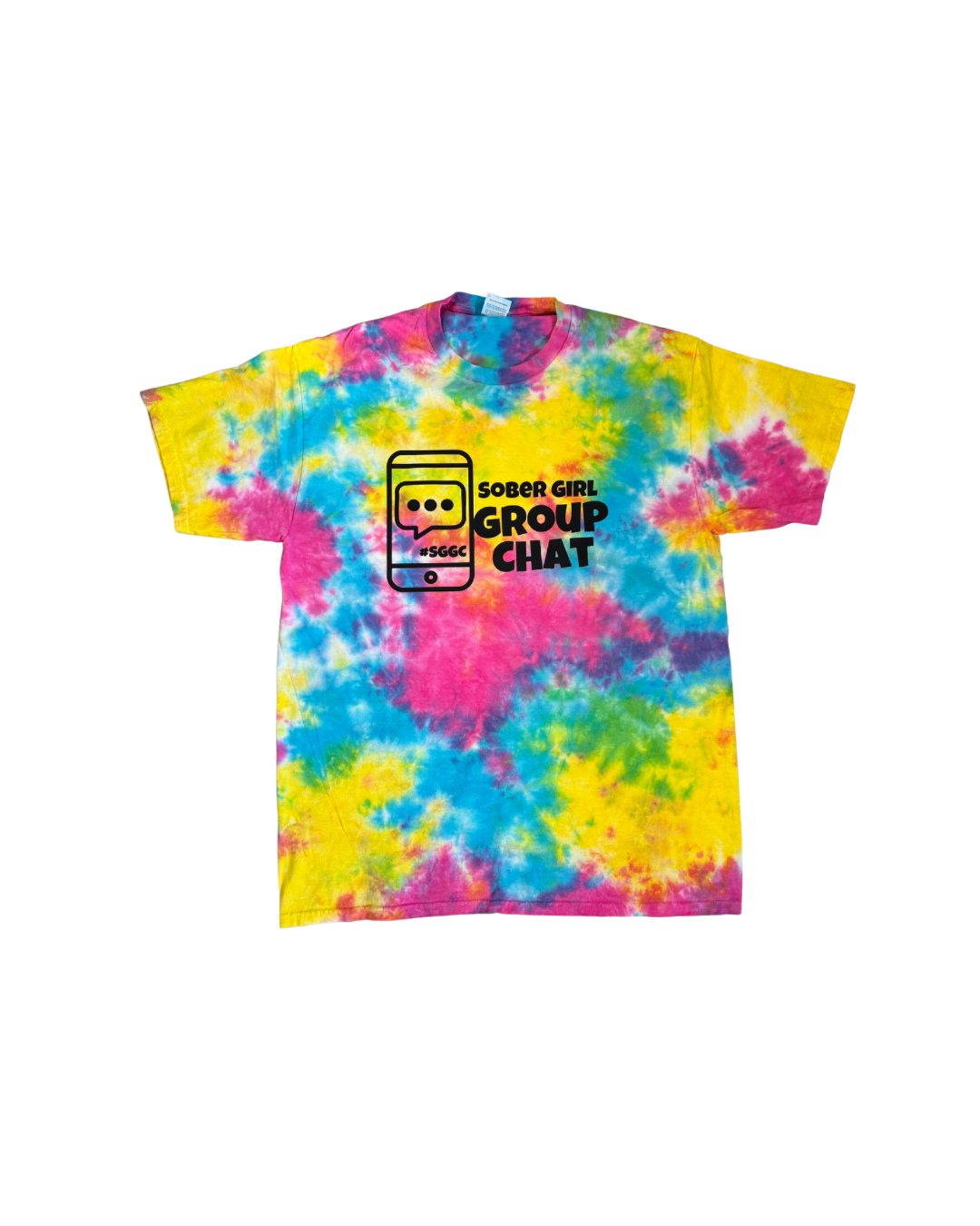 Colorful Sober Girls Group Chat T-Shirt Dicey Dyes