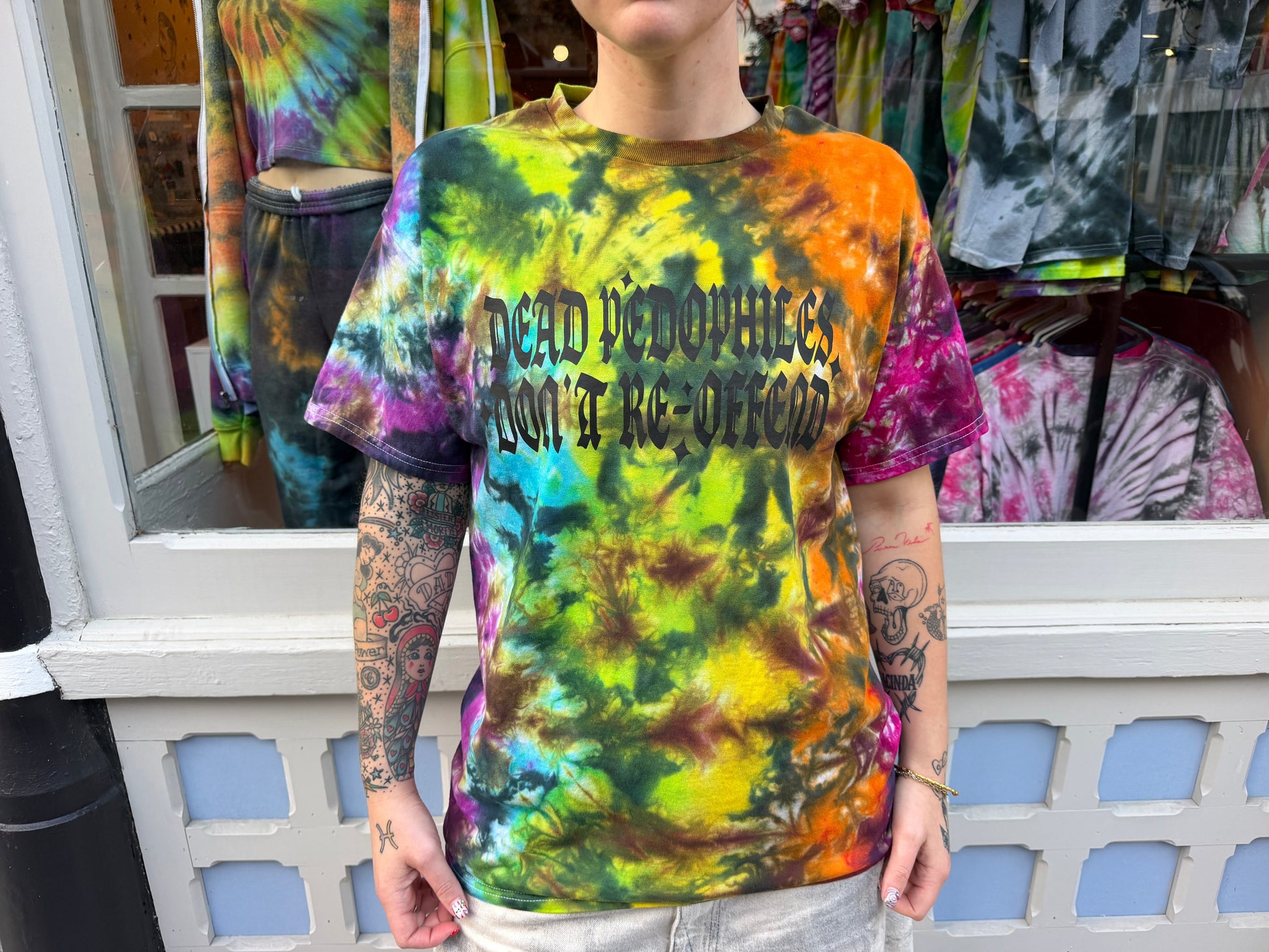 Dead Pedos Don’t Re-Offend T-Shirt Dicey Dyes