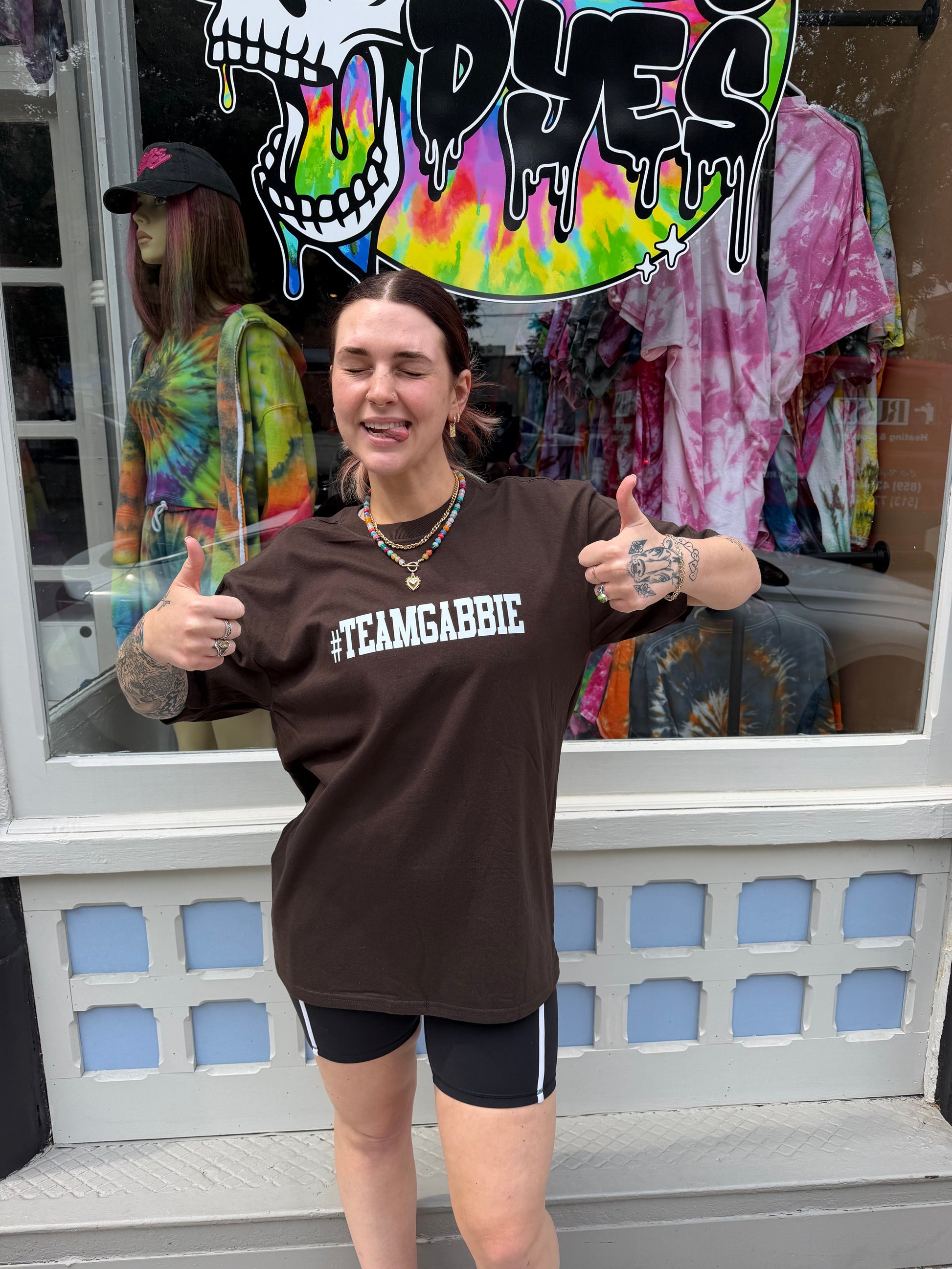 #TeamGabbie Heavy Weight Oversized T-Shirt Dicey Dyes