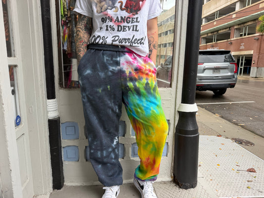 Split Dye Starburst Sweatpants Dicey Dyes
