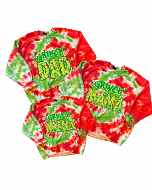 Grinch Family Crewneck Dicey Dyes