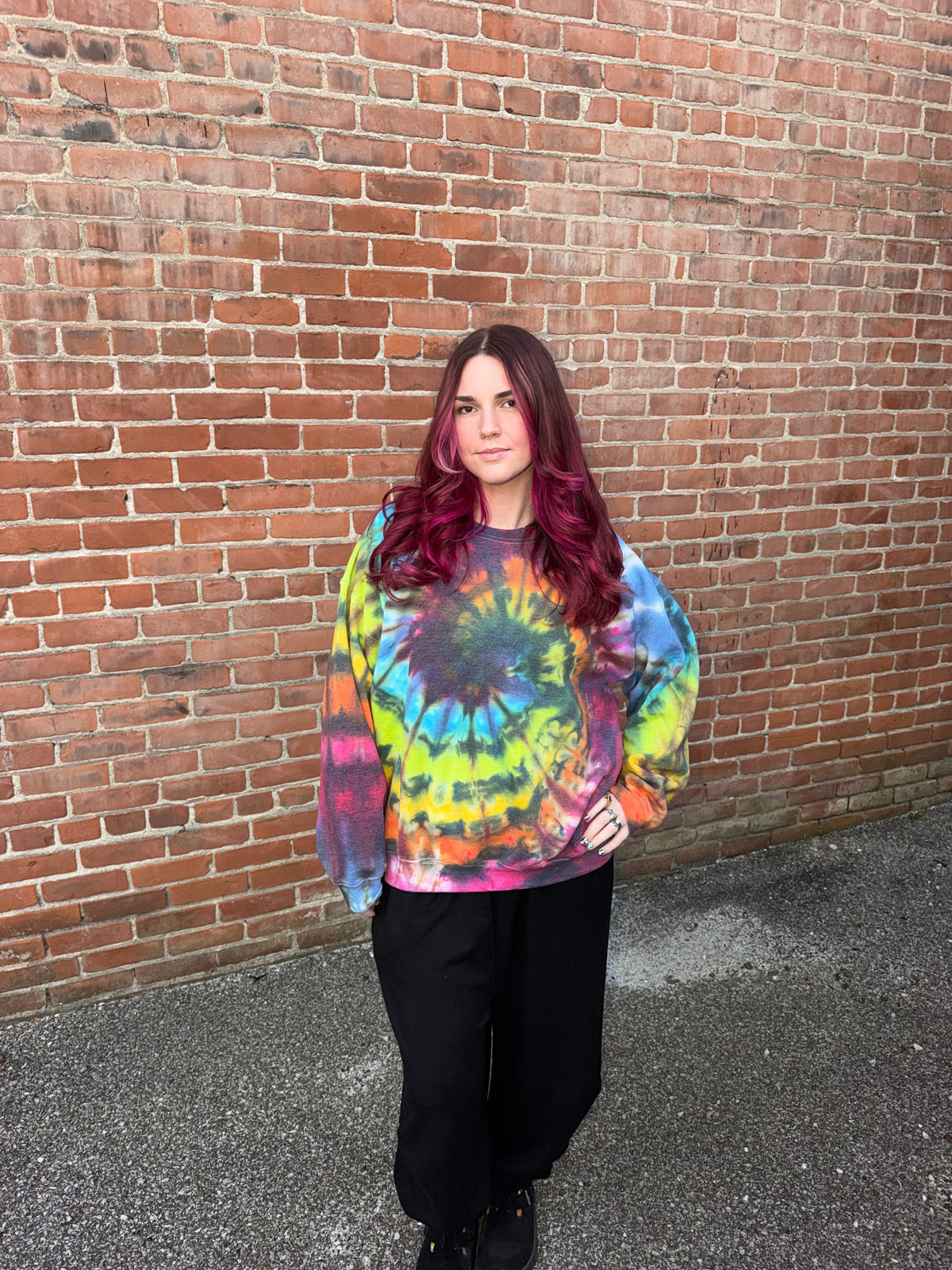 Dark Rainbow Crewneck Dicey Dyes