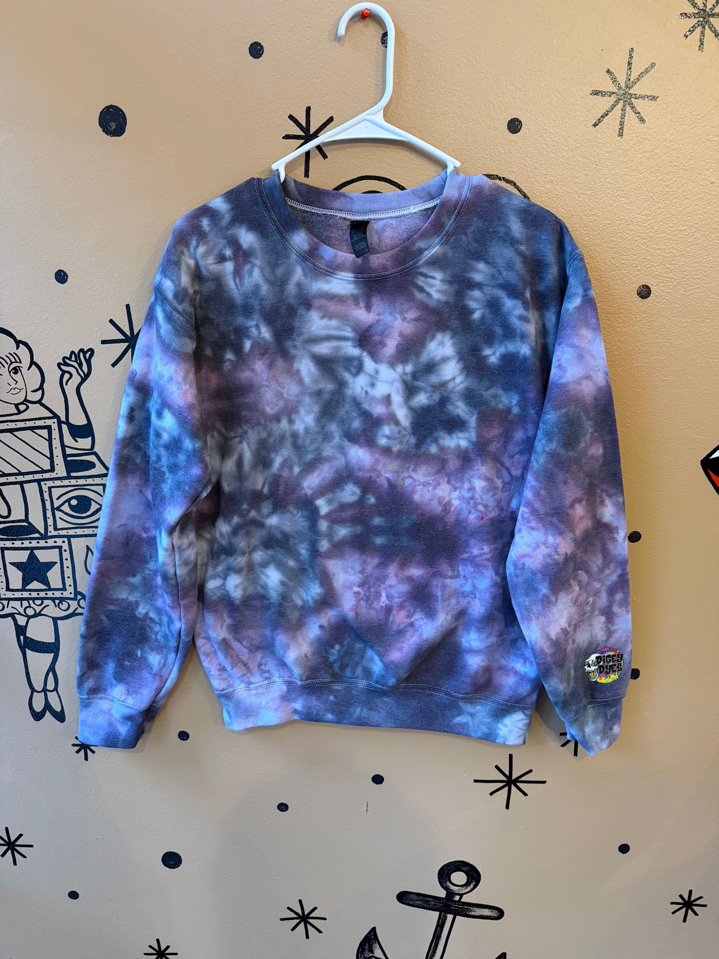 Black Ice Ice Dye Crewneck Ready To Ship Dicey Dyes