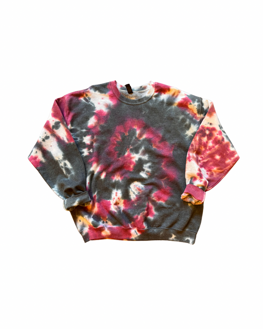 Plain Black & Black Cherry Crewneck Dicey Dyes
