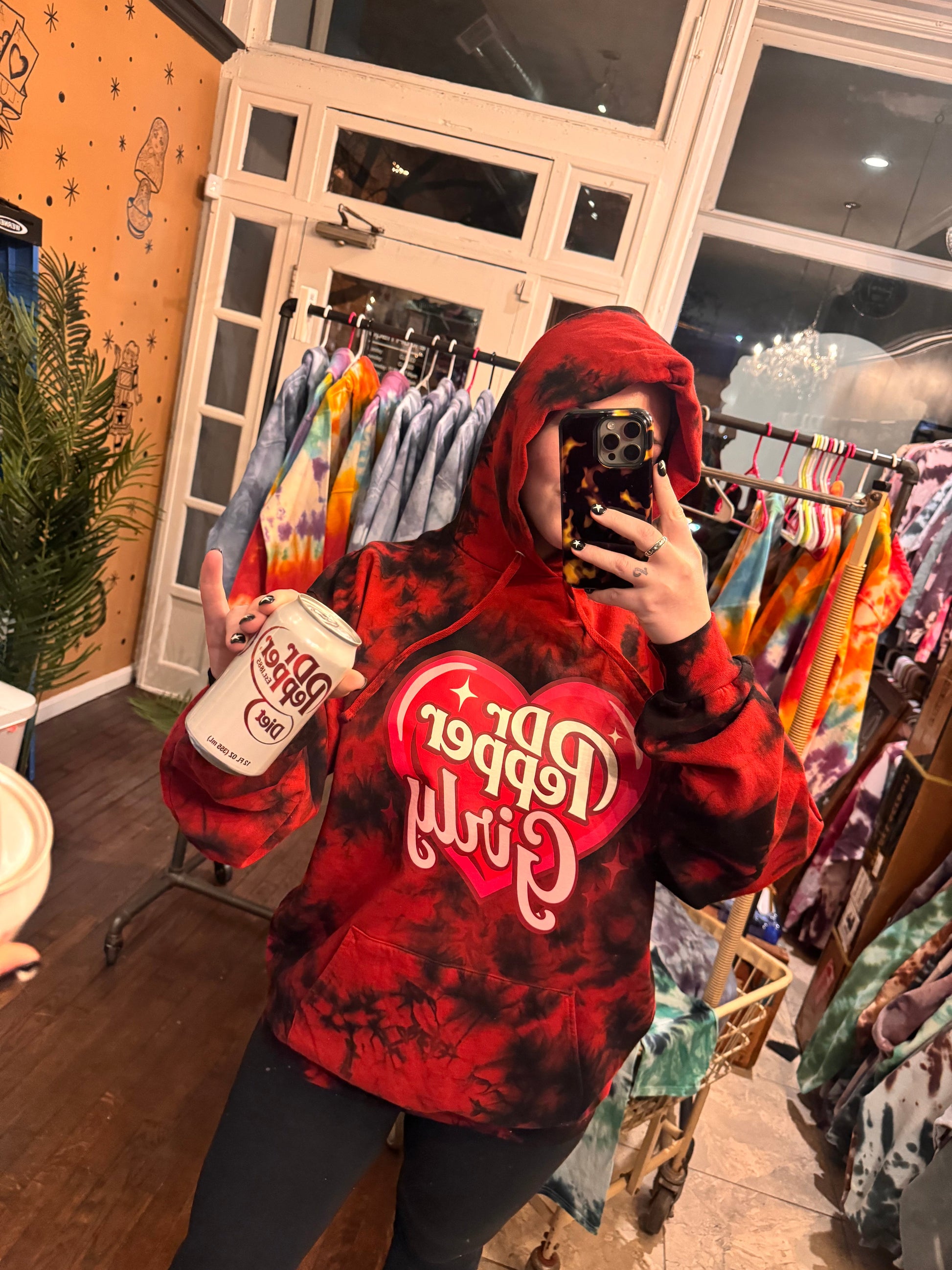 Dr Pepper Girly Hoodie Dicey Dyes