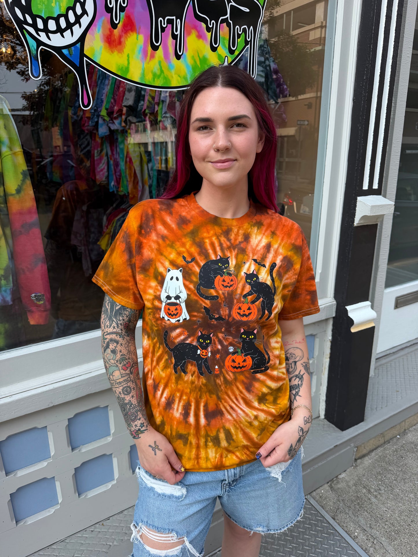 Spooky Kitty T-Shirt Dicey Dyes