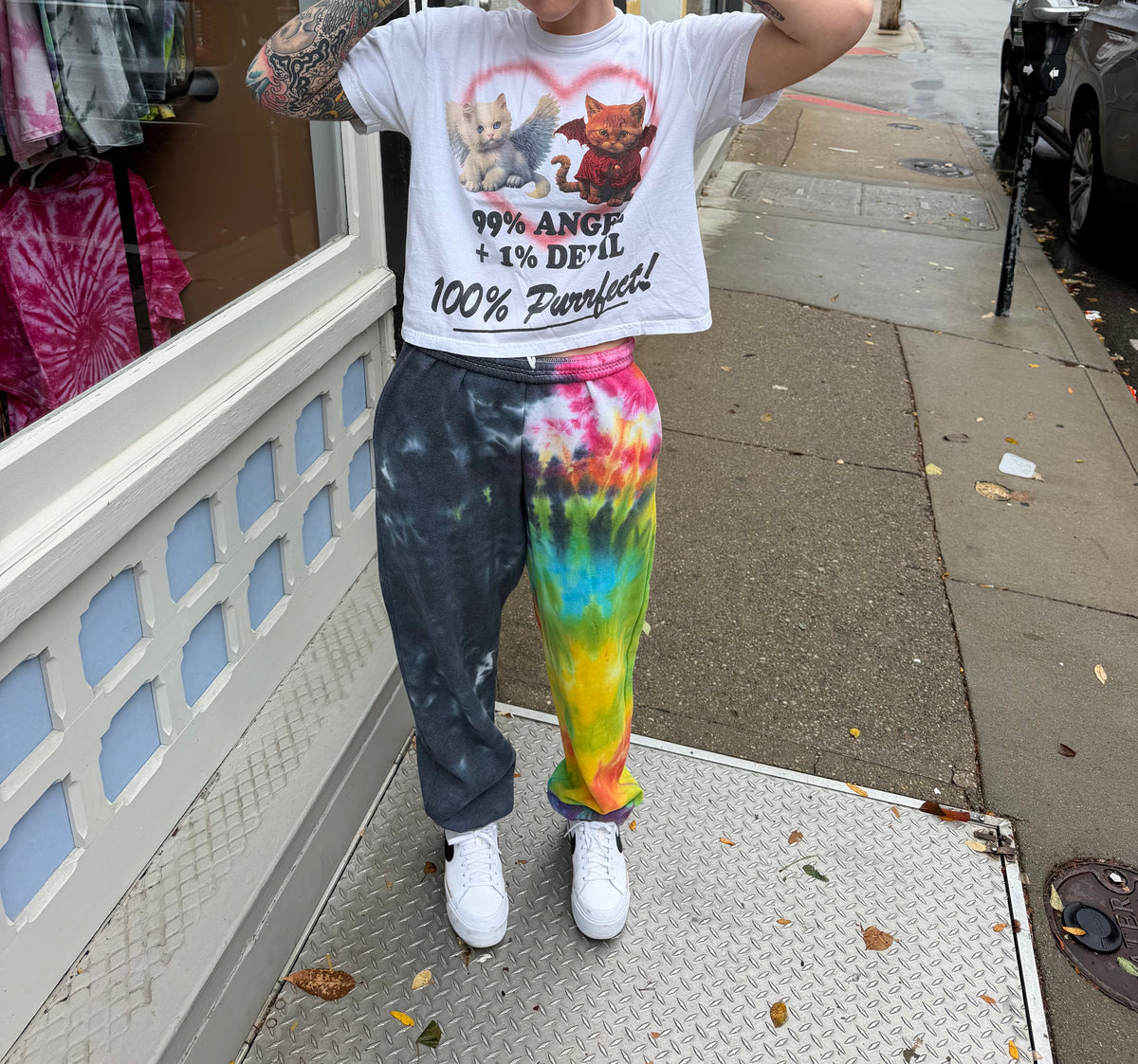 Split Dye Starburst Sweatpants Dicey Dyes