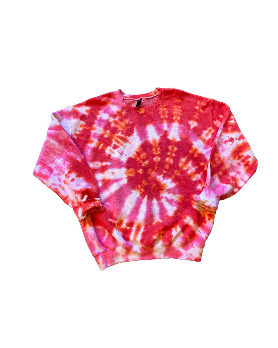 Plain Pink & Red Crewneck Dicey Dyes