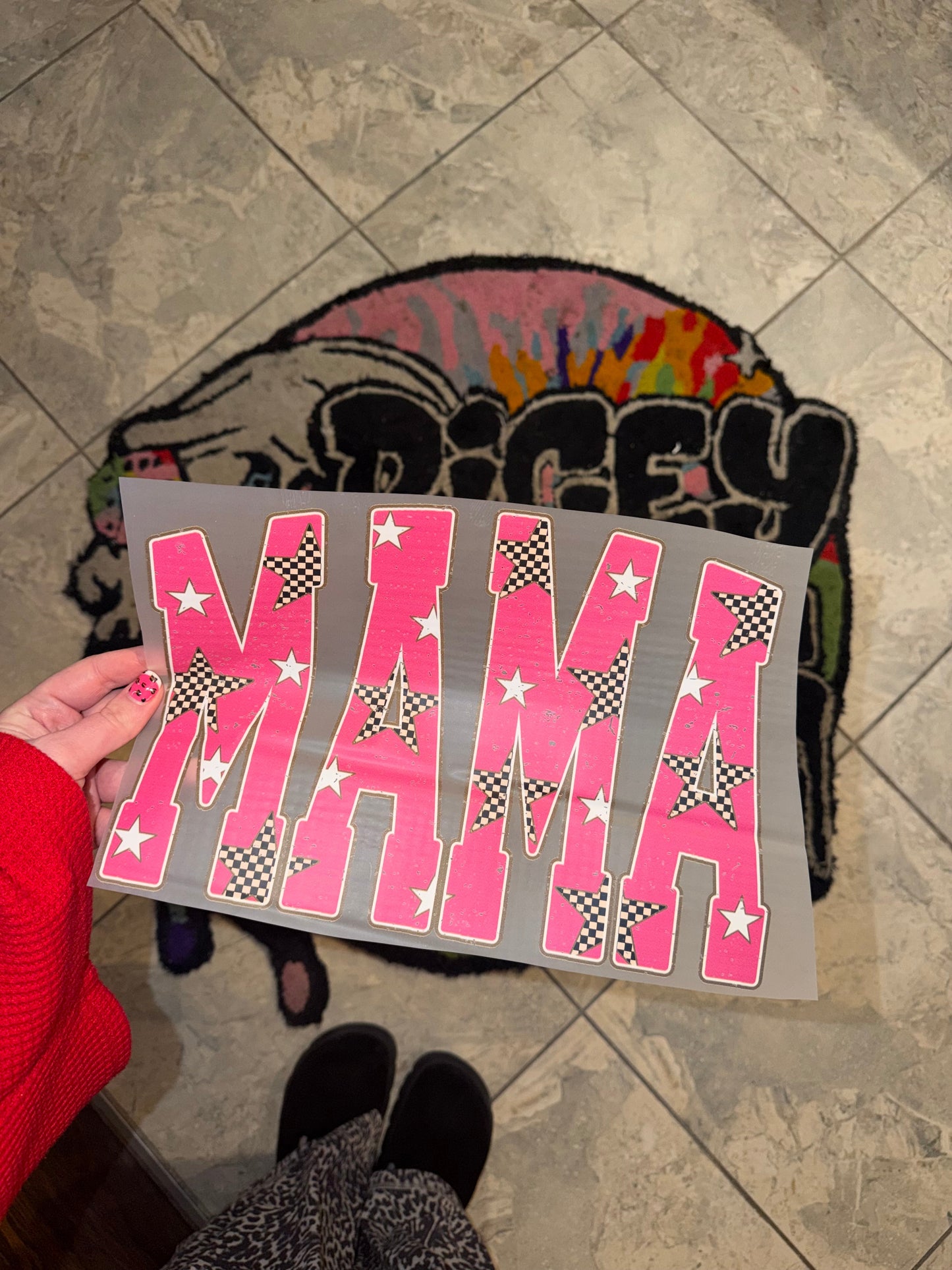 Pink Star Mama Screen Dicey Dyes