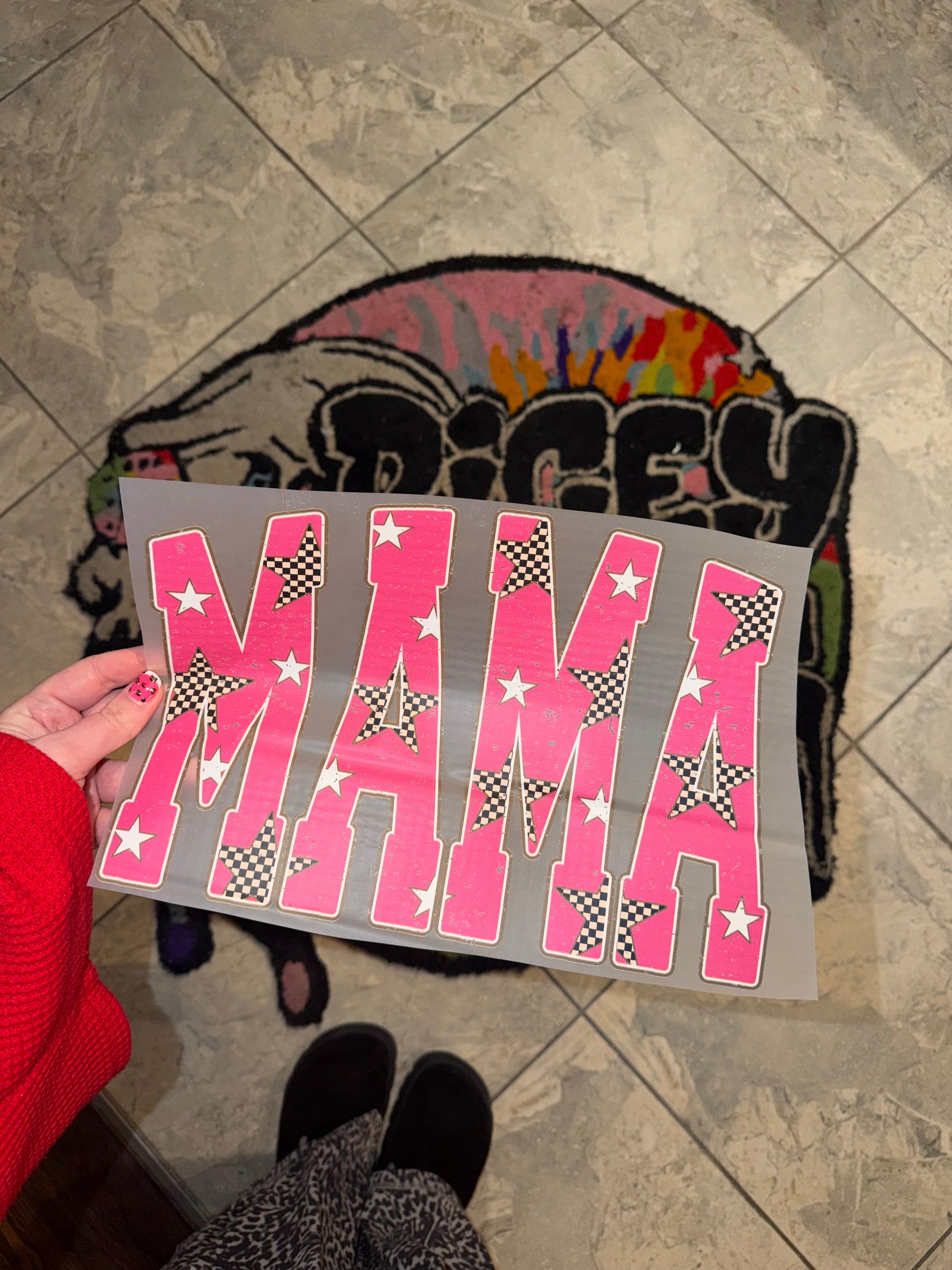 Pink Star Mama Screen Dicey Dyes