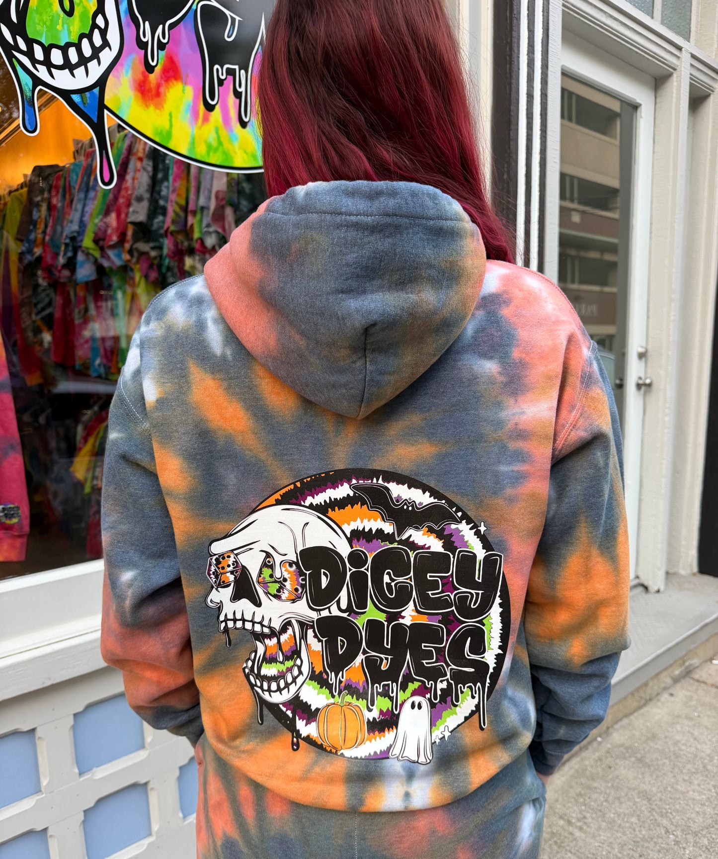 Dicey Halloween Hoodie Dicey Dyes