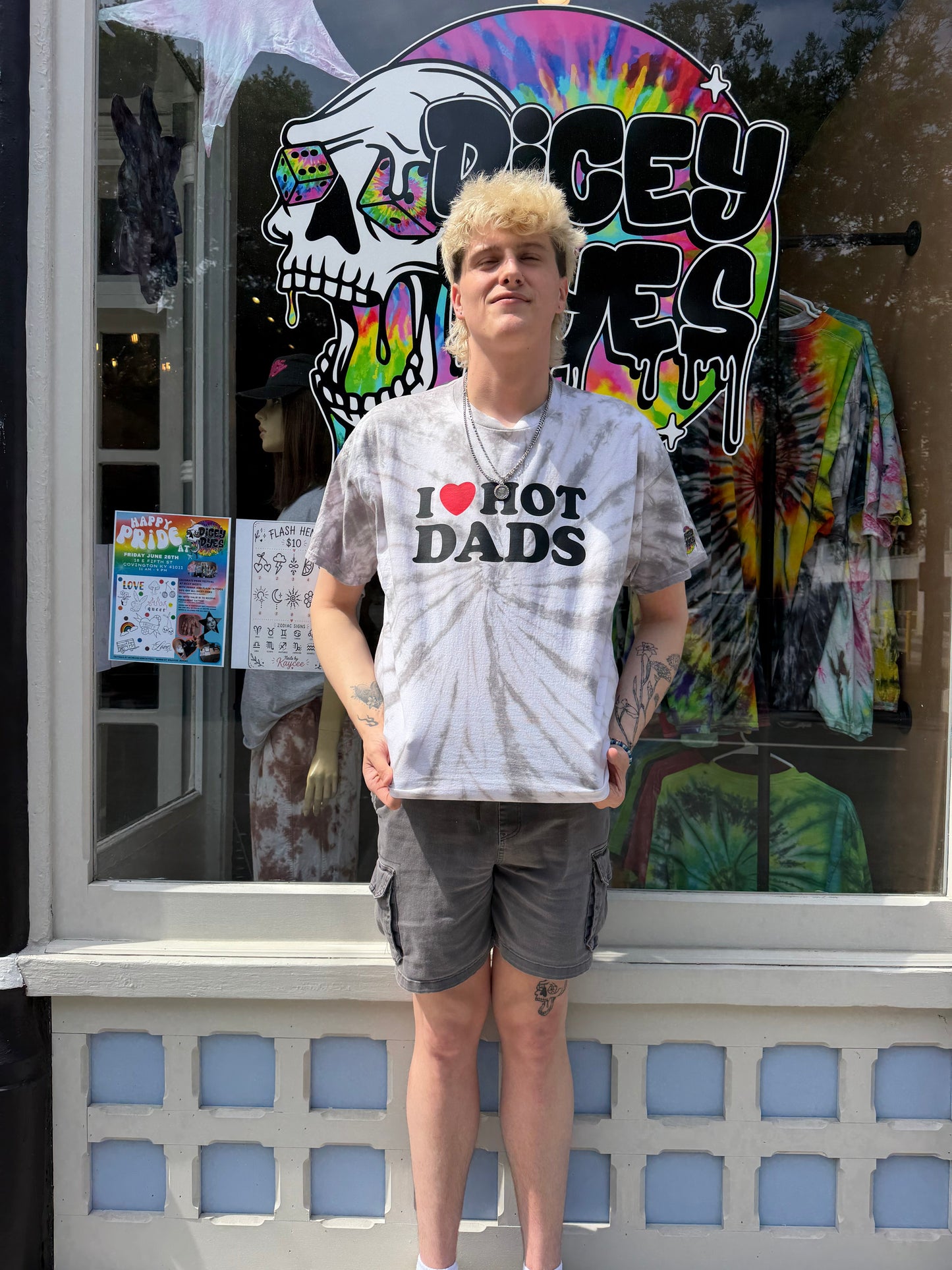 I <3 Hot Dads T-Shirt Dicey Dyes