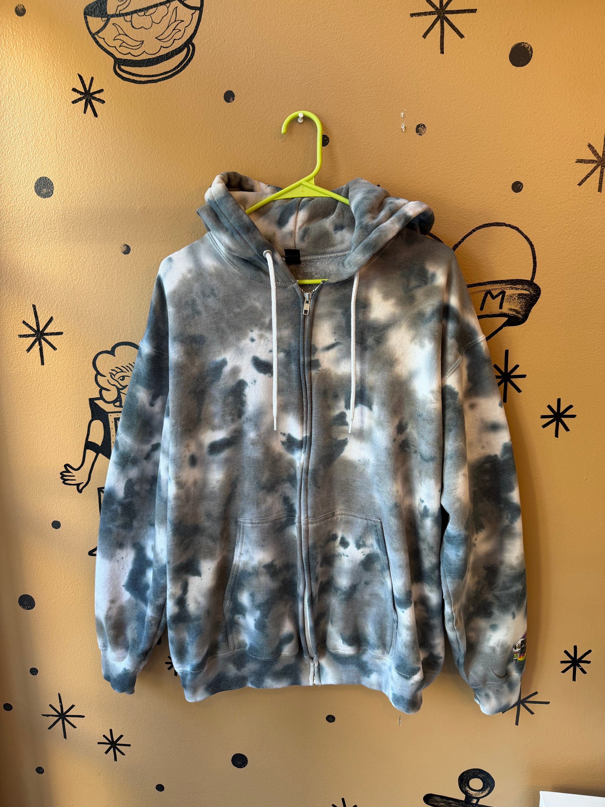 Charcoal Dicey Zip-Up Dicey Dyes