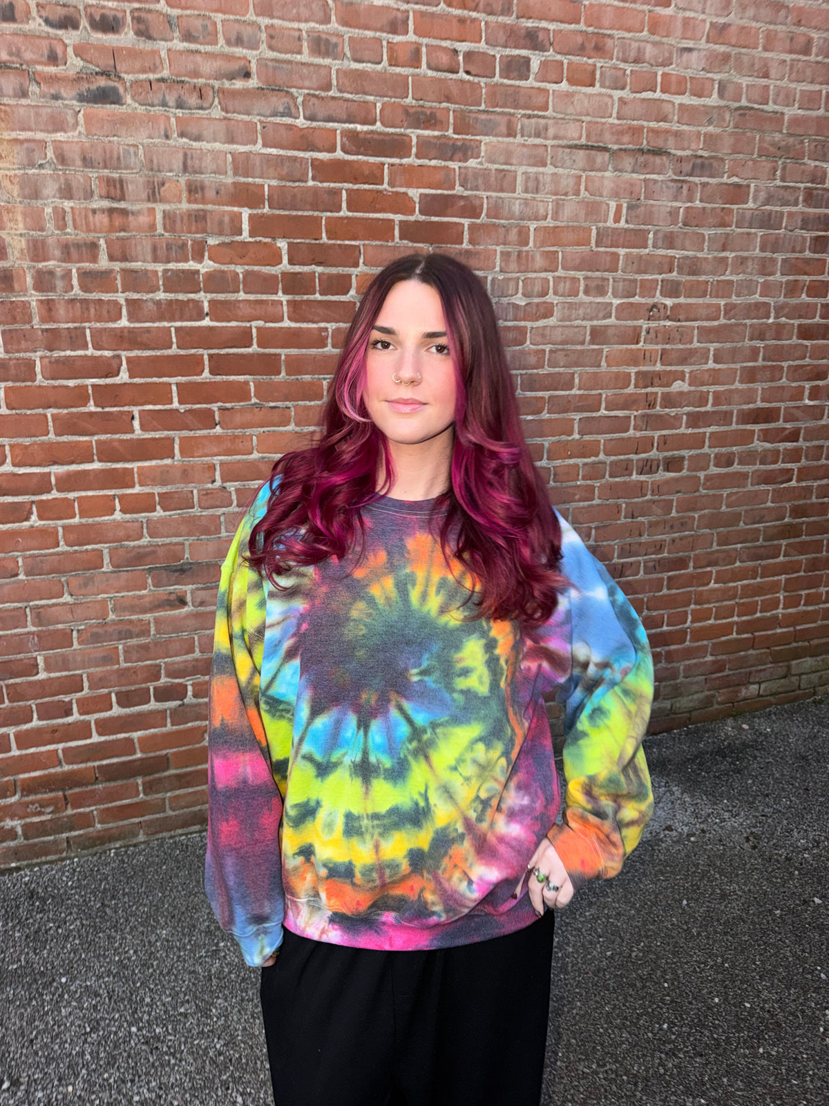 Dark Rainbow Crewneck Dicey Dyes