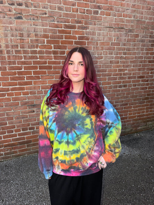 Dark Rainbow Crewneck Dicey Dyes