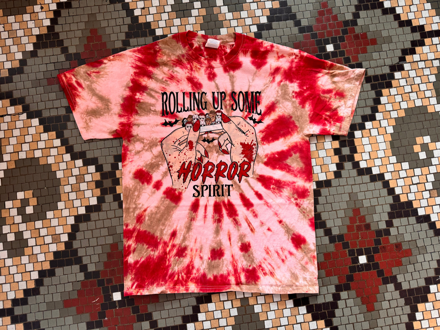 Pre-order Rolling Up Some Horror Spirit Tie Dye T-Shirt Dicey Dyes