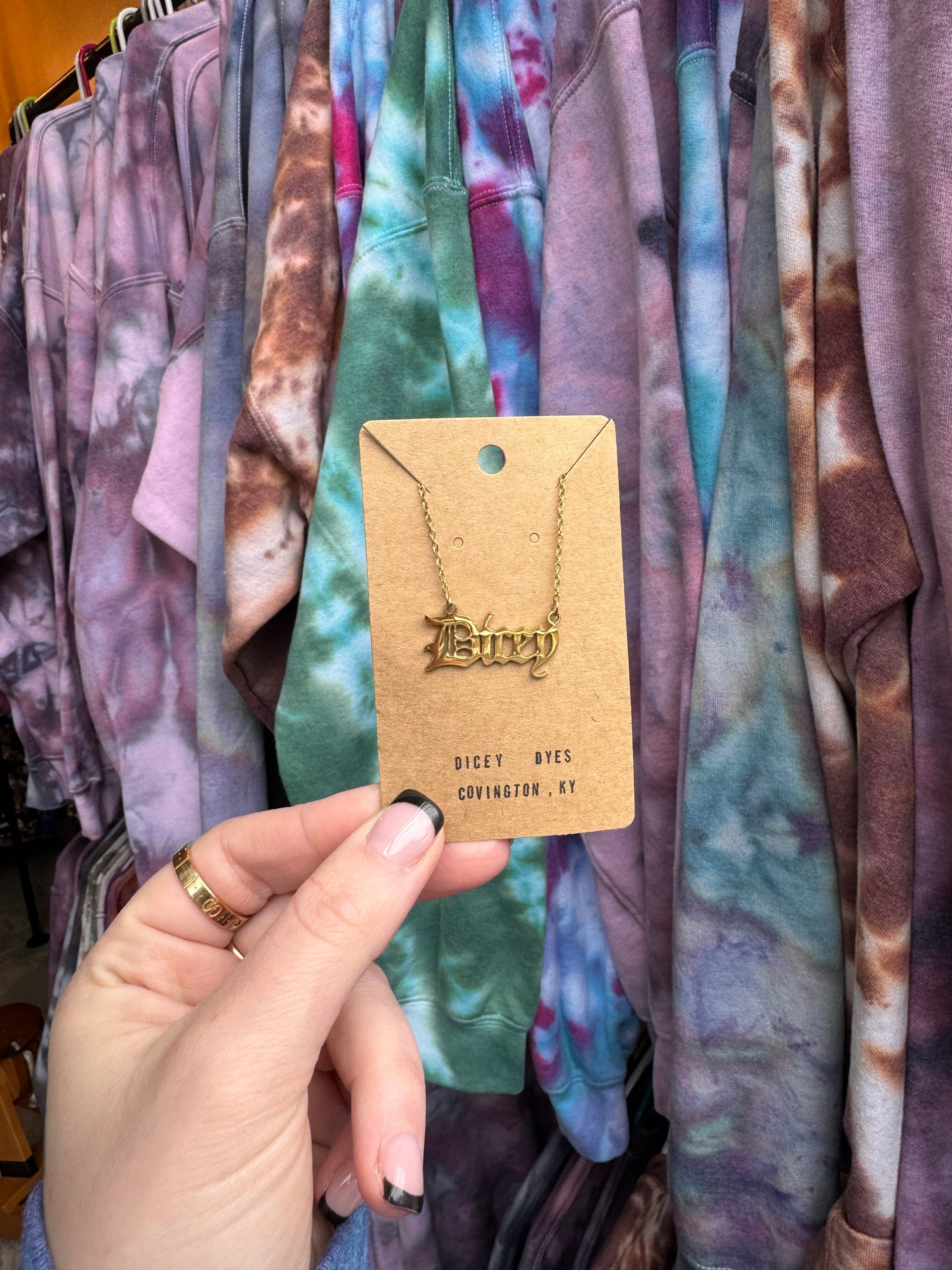 Silver Dicey 18” Necklace Dicey Dyes